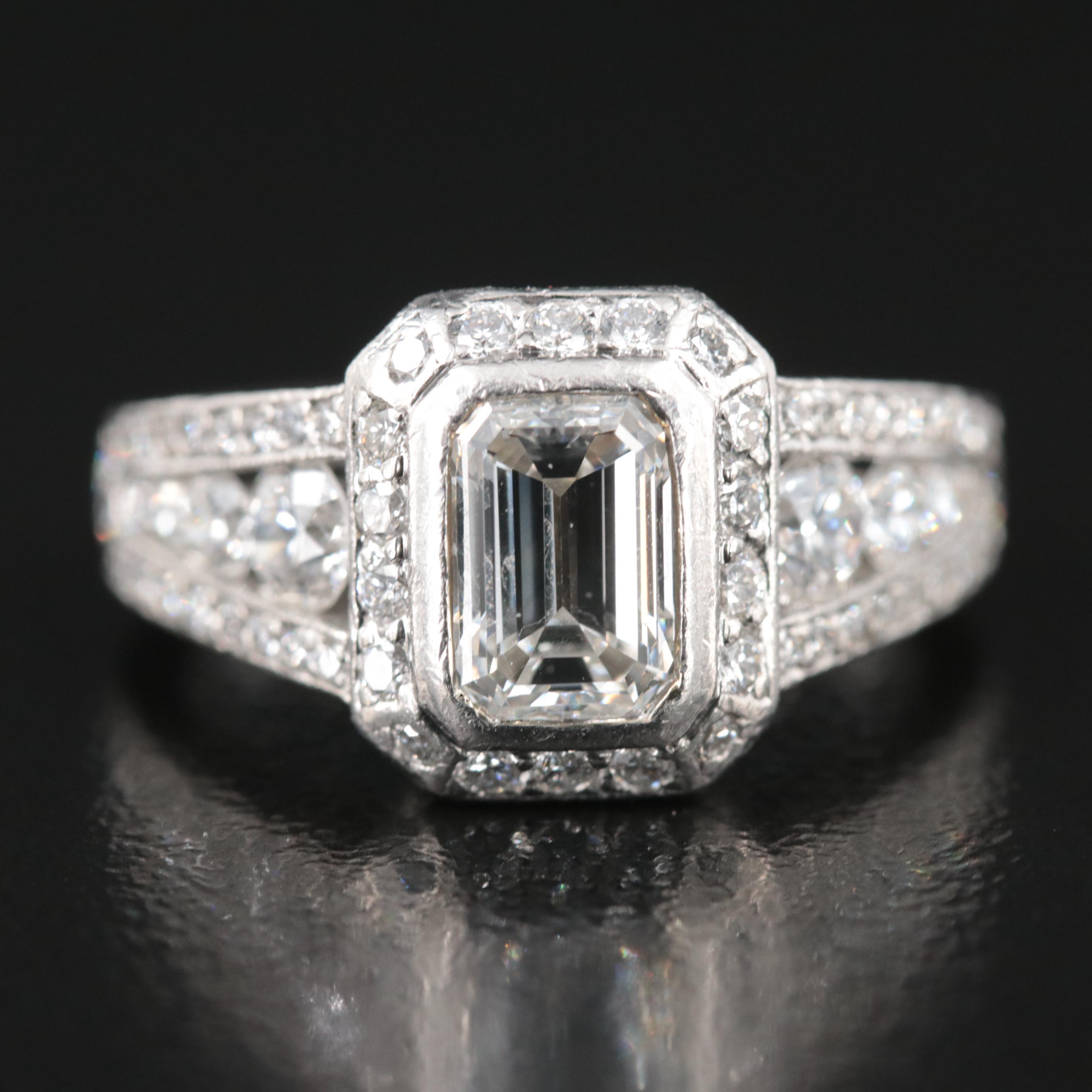 Platinum 2.00 CTW Diamond Ring with Online IGI Report