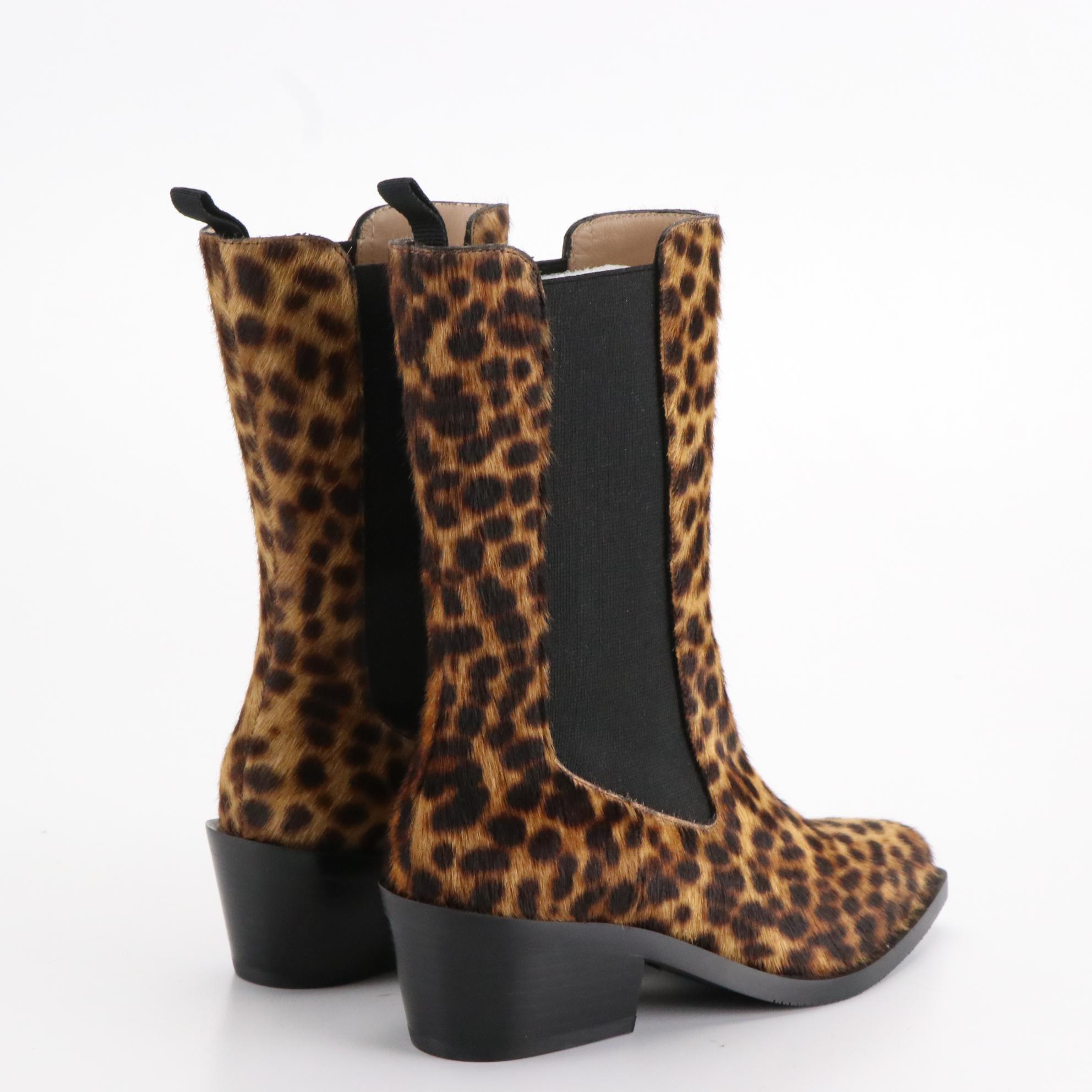 Stuart Weitzman Patent Leather Dalenna Boots & Miley Cheetah Print Western Boots
