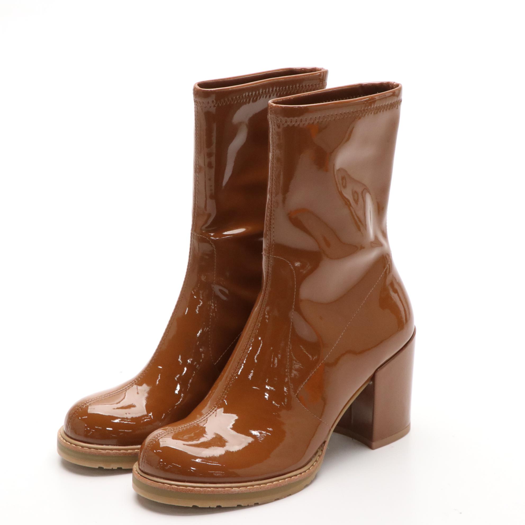 Stuart Weitzman Patent Leather Dalenna Boots & Miley Cheetah Print Western Boots