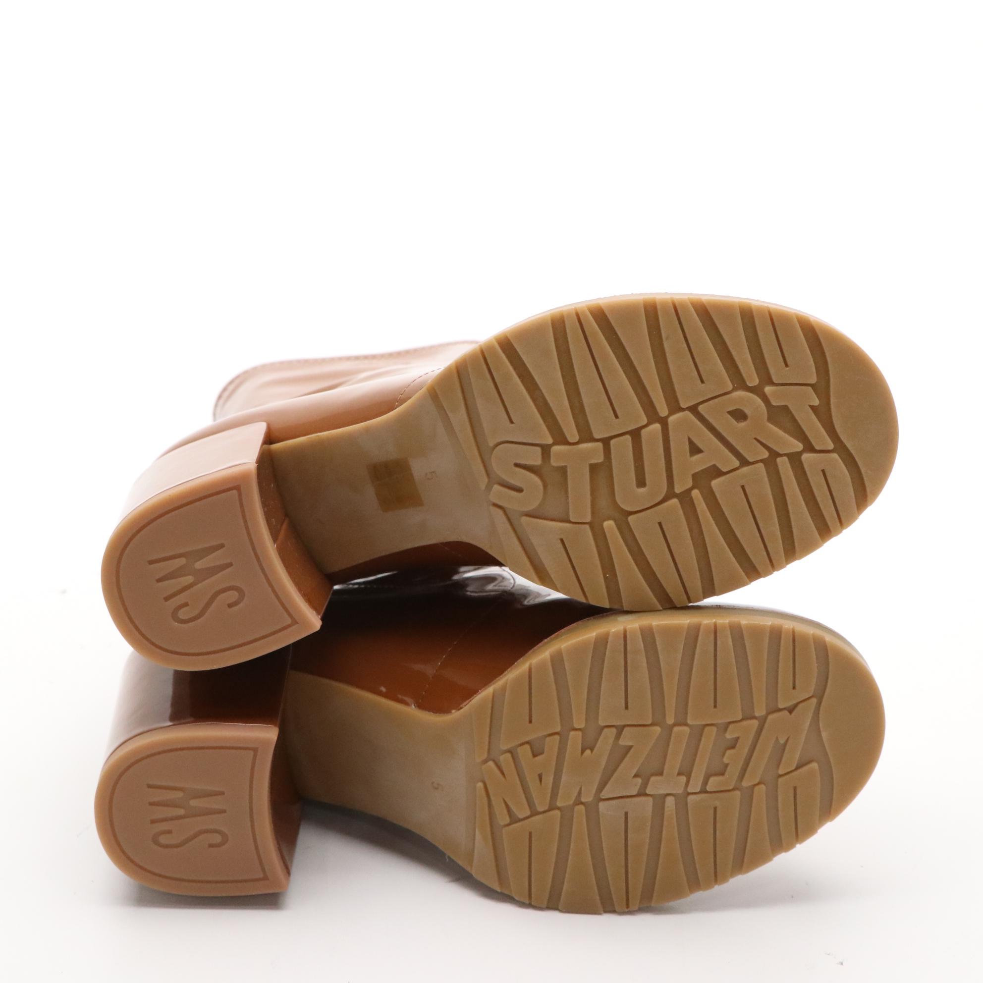 Stuart Weitzman Patent Leather Dalenna Boots & Miley Cheetah Print Western Boots