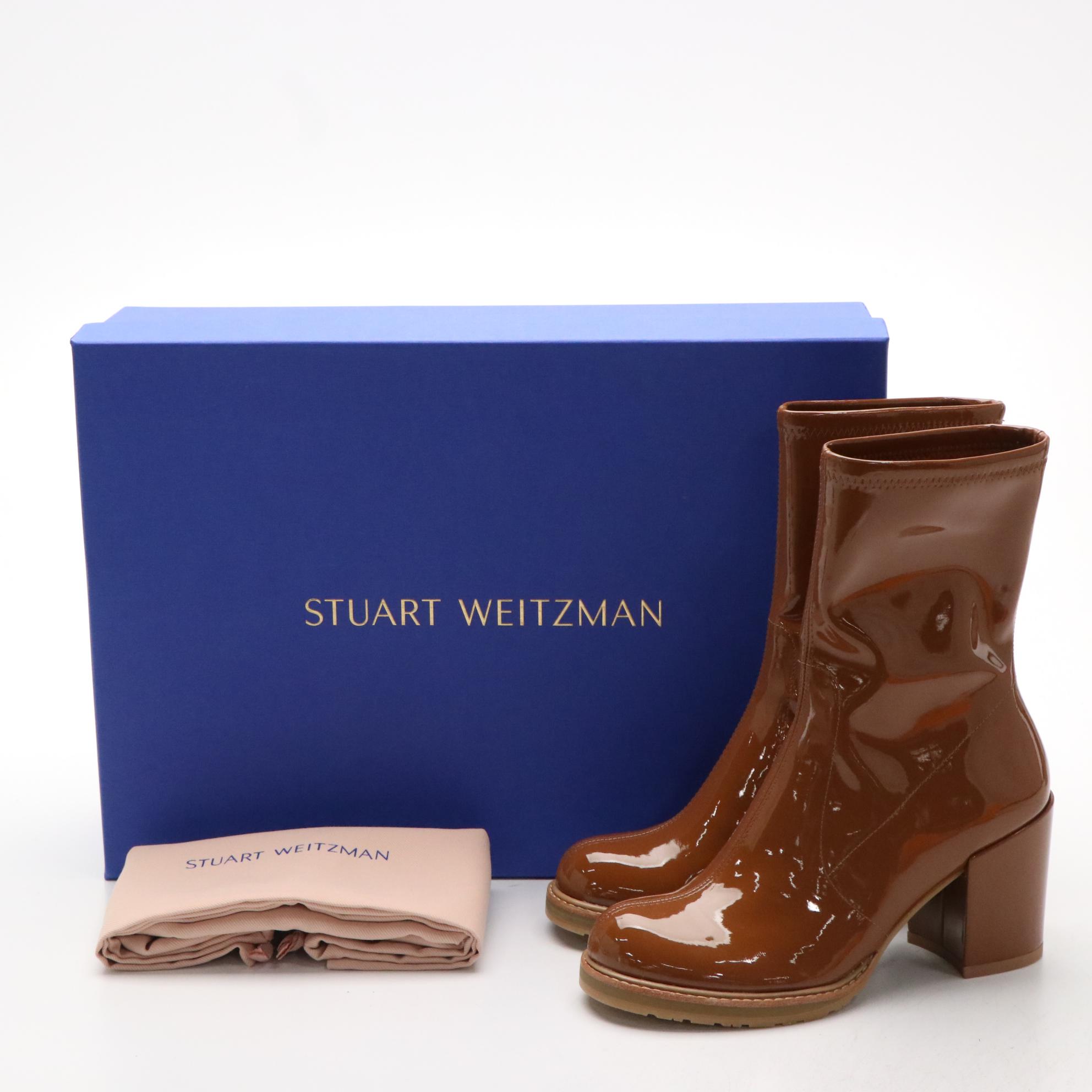 Stuart Weitzman Patent Leather Dalenna Boots & Miley Cheetah Print Western Boots