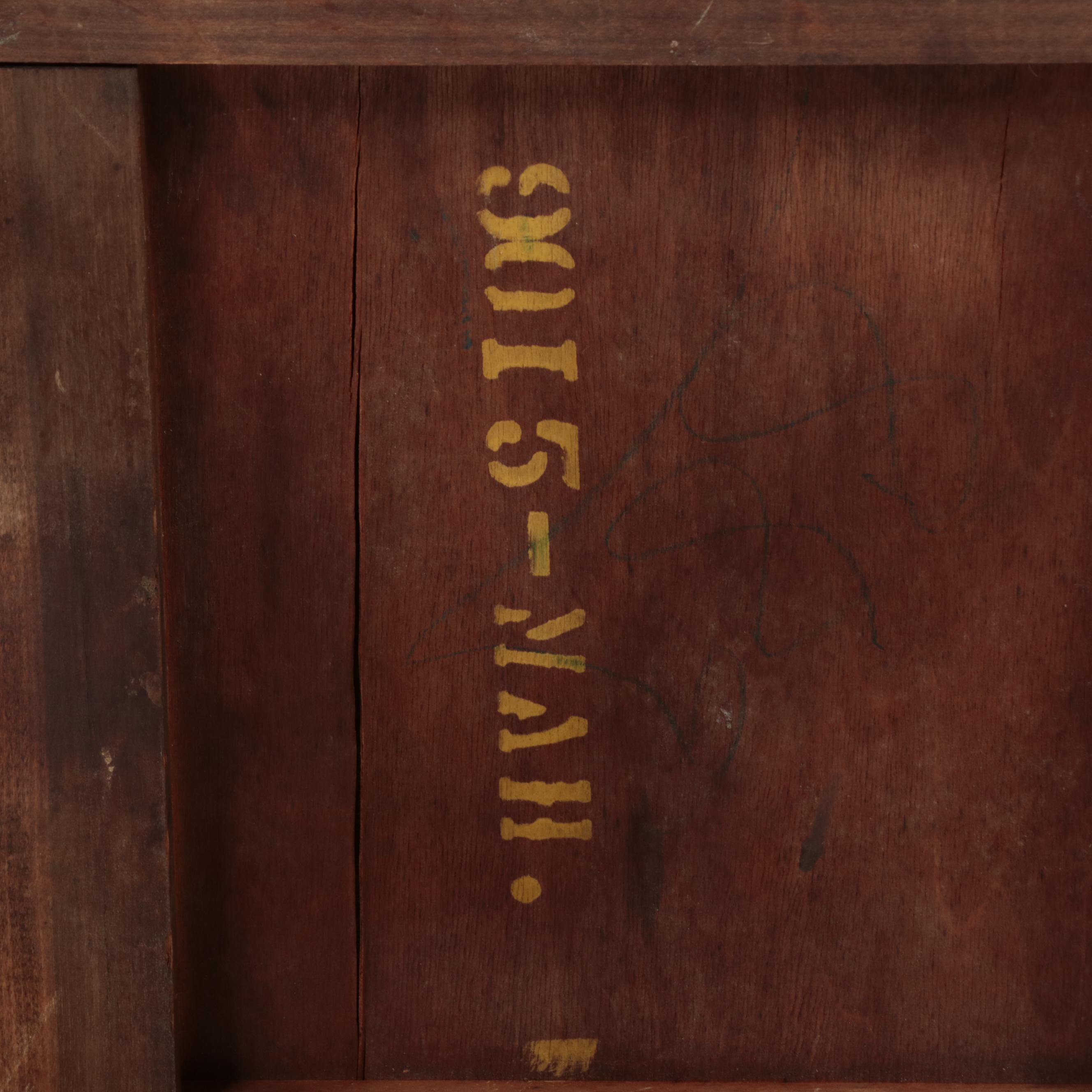 Hepplewhite Style Mahogany Side Table, Late 20th Century