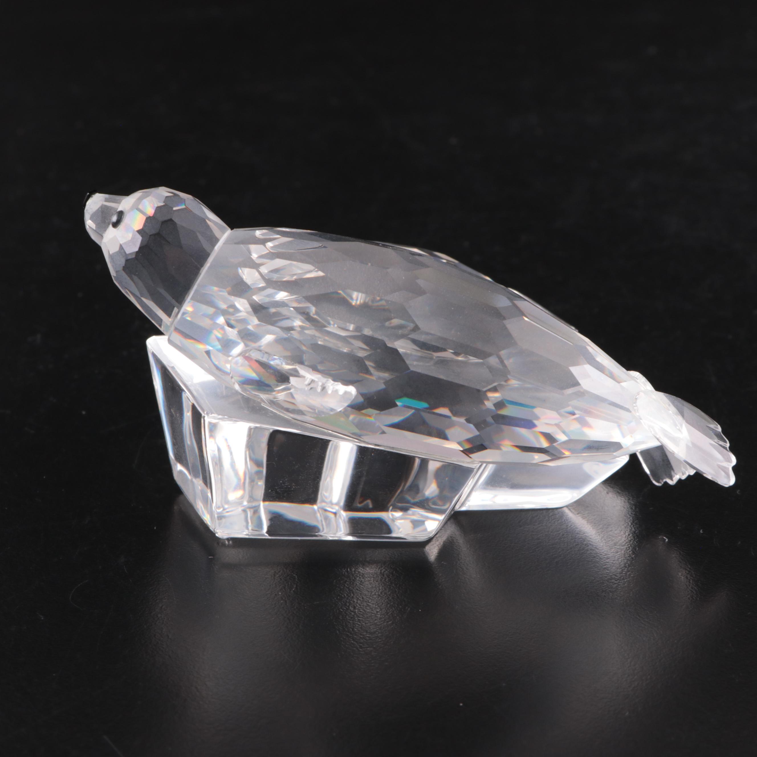 Swarovski Crystal Mother and Child Animal Figurines with Mirrored