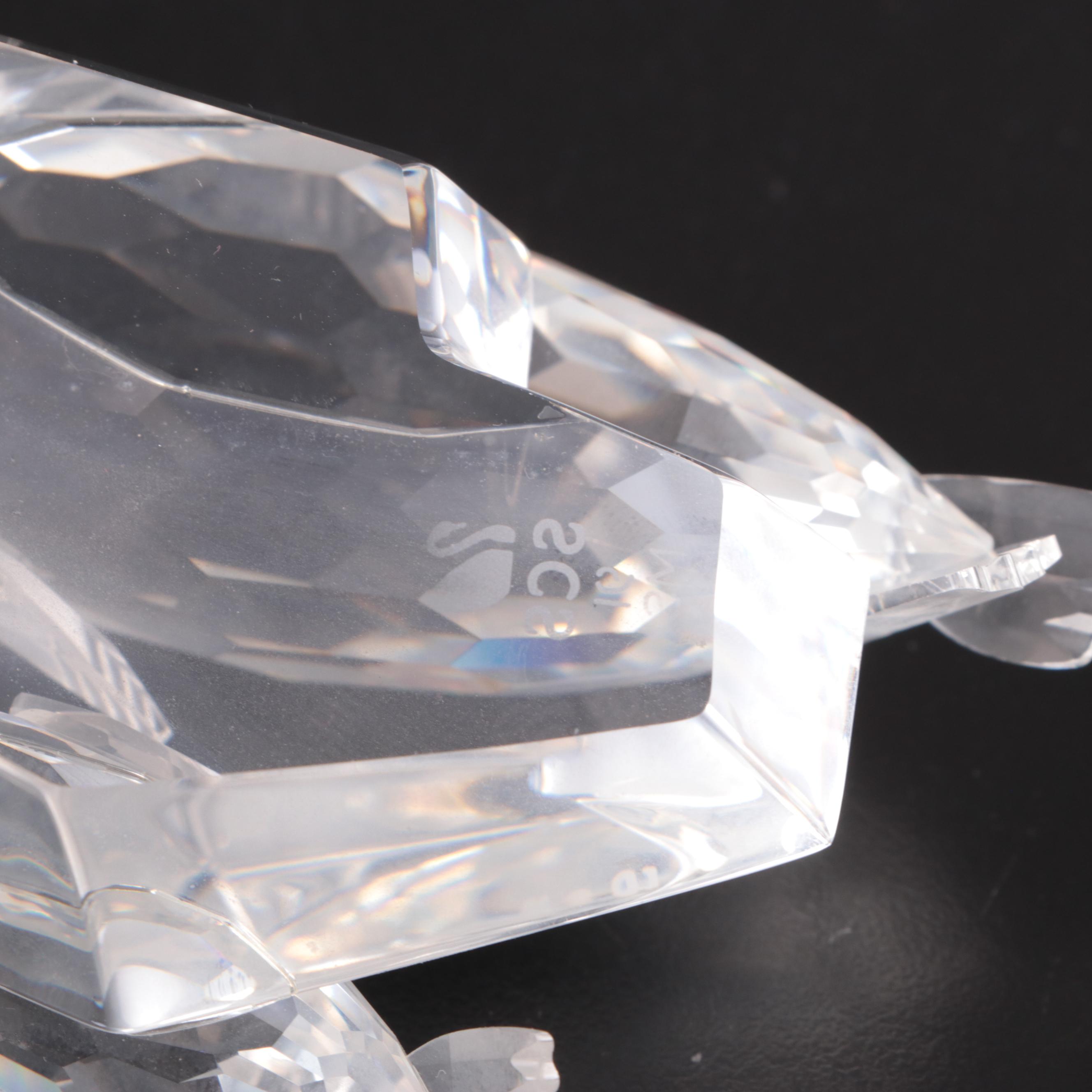 Swarovski Crystal Mother and Child Animal Figurines with Mirrored