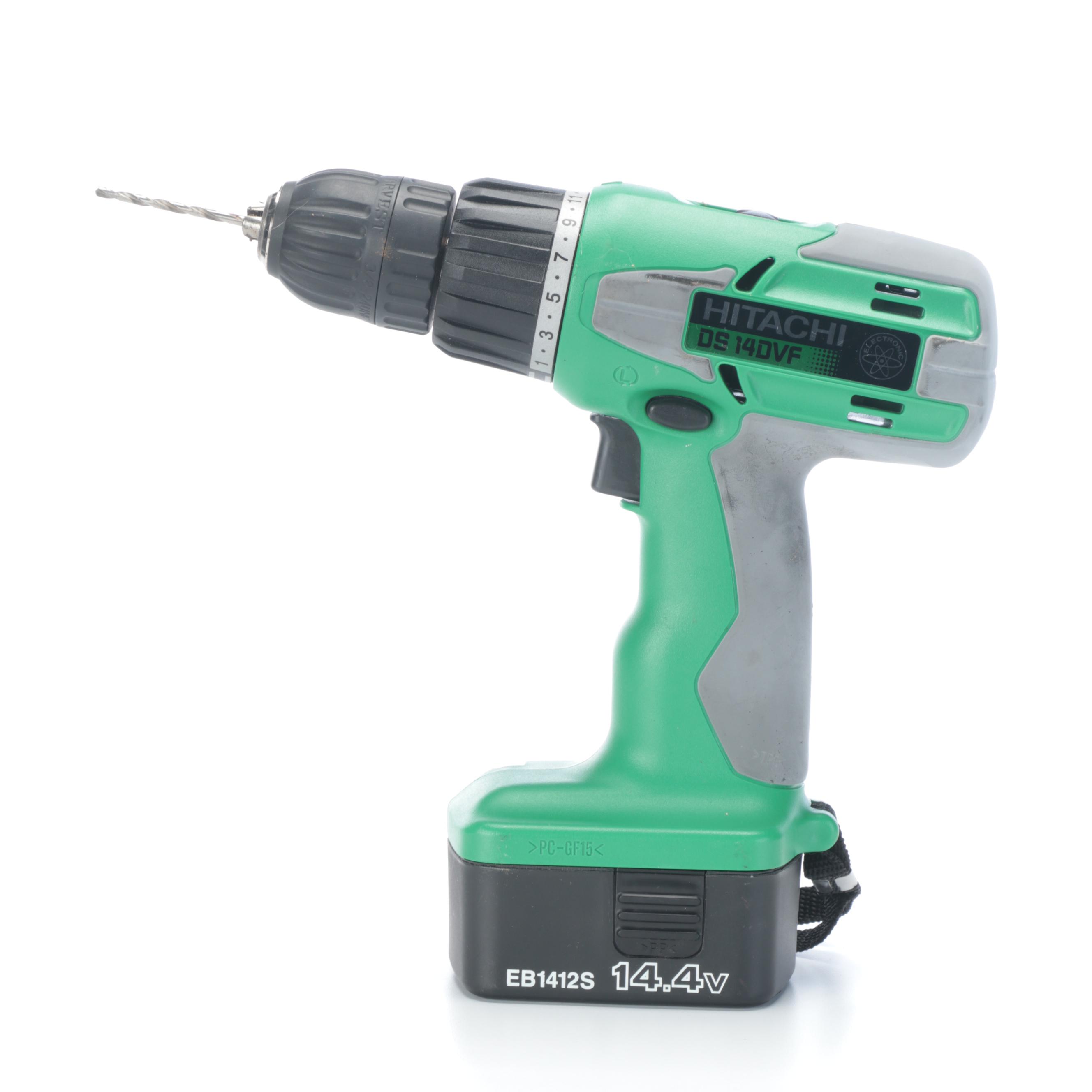 Hitachi Cordless Drill, Dremel Rotary Tool with Drill Attachments