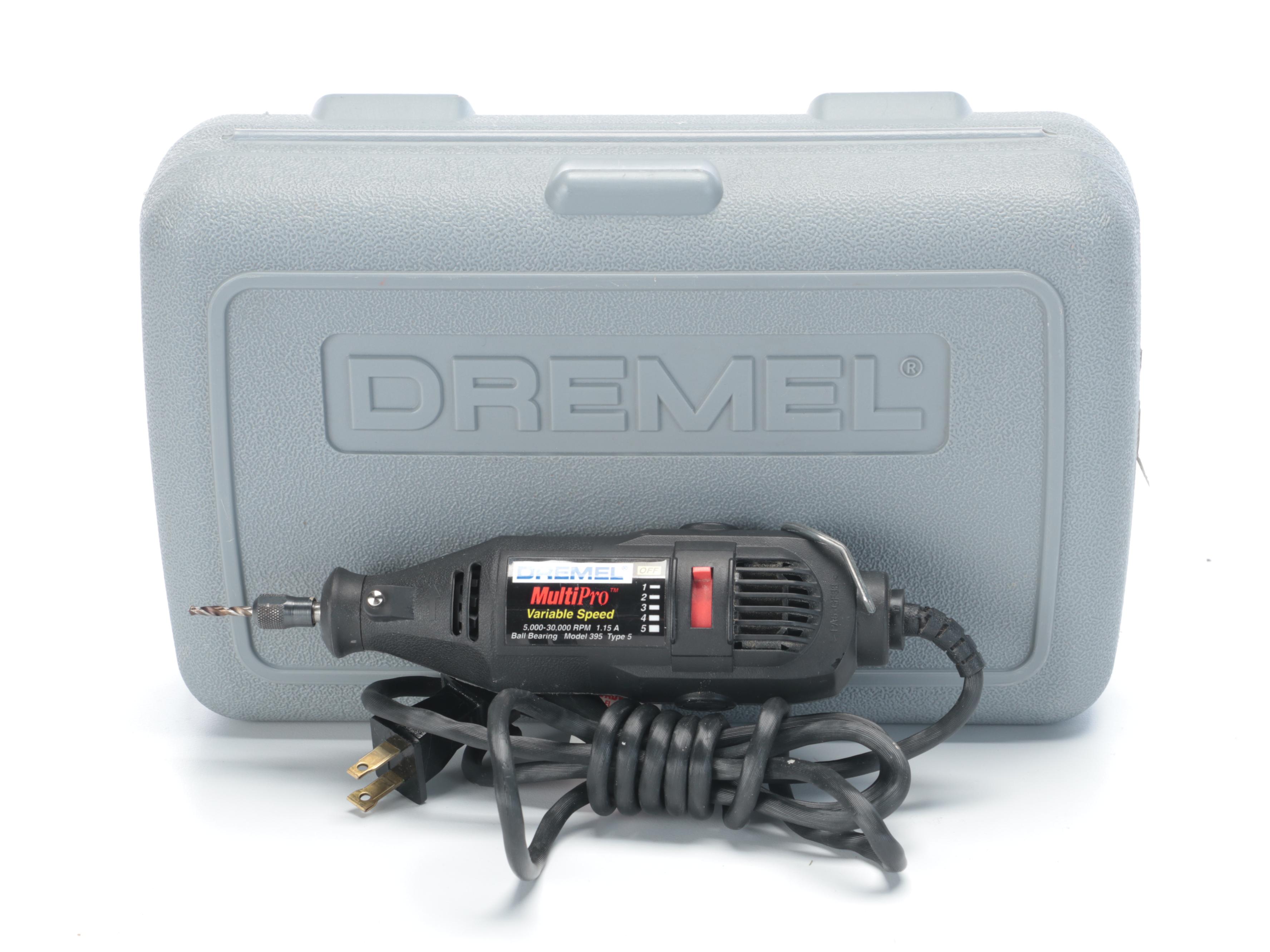 Hitachi Cordless Drill, Dremel Rotary Tool with Drill Attachments
