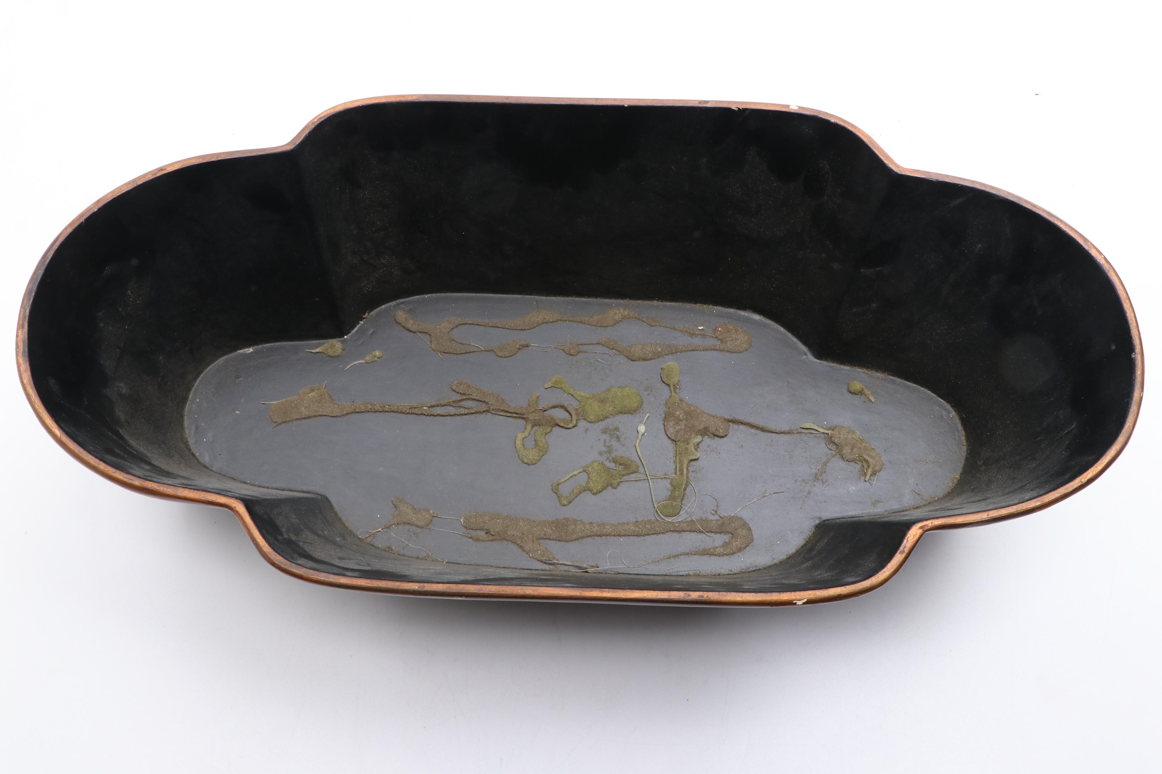 Rococo Style Wooden Stencil Decorated Planter