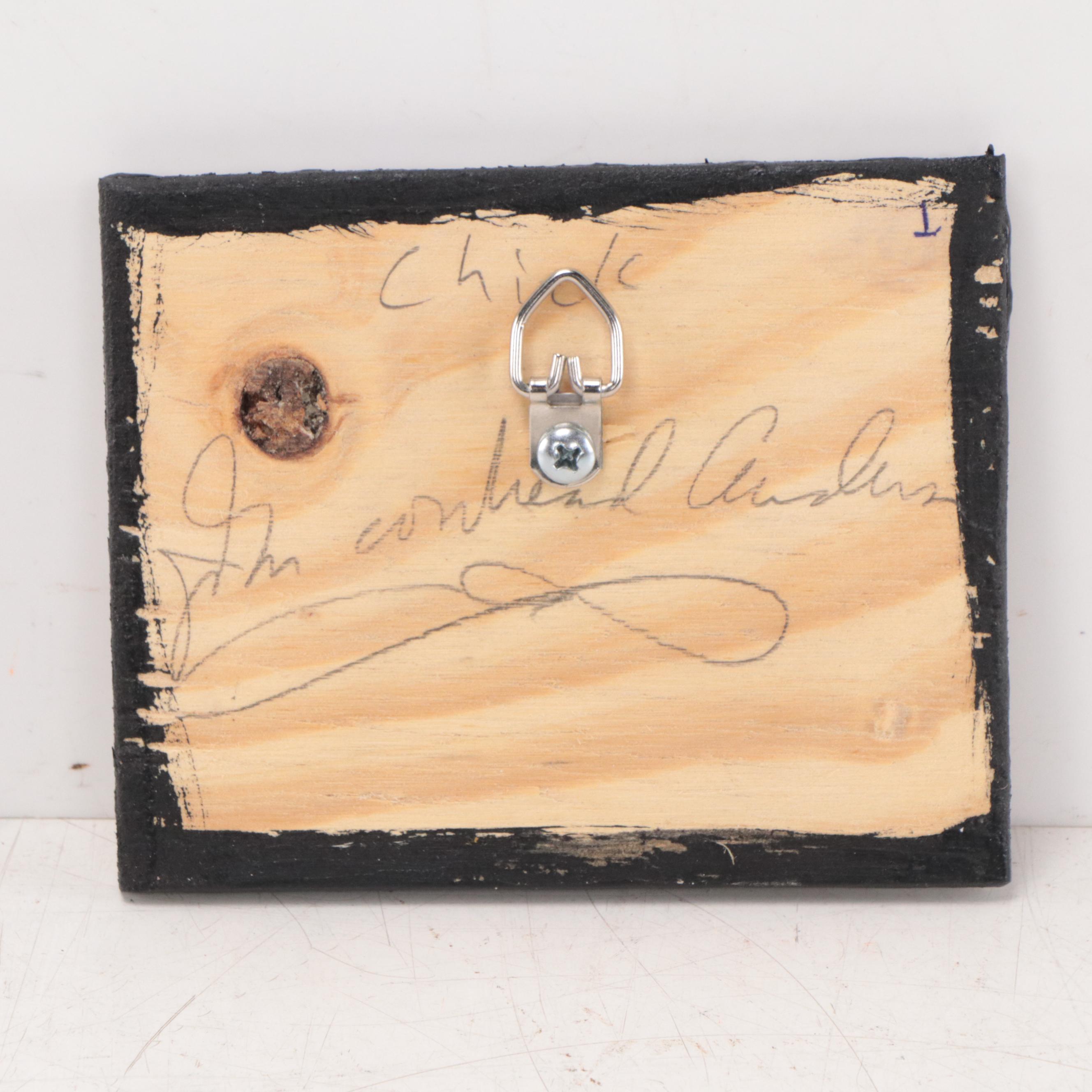 John “Cornbread” Anderson Outsider Art Acrylic Painting "Chick," 21st Century