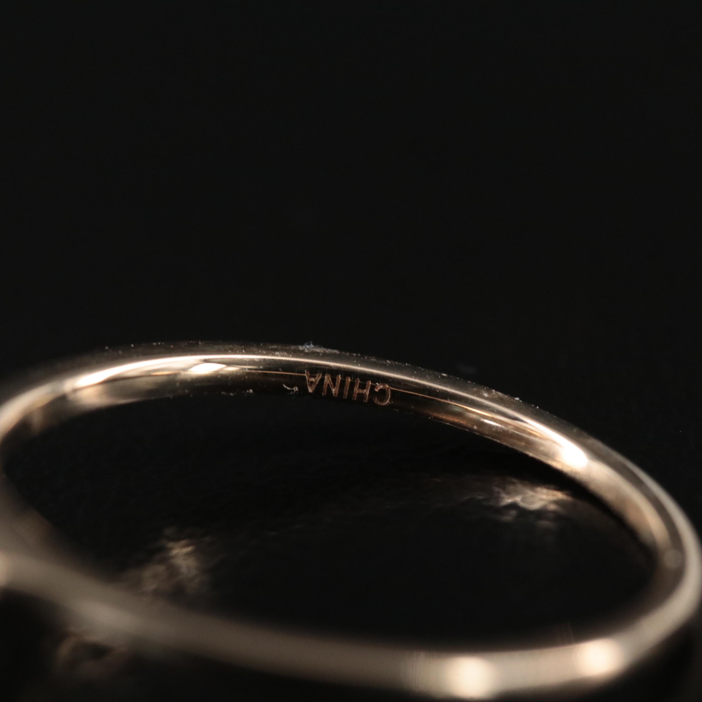 10K Pearl Solitaire Ring