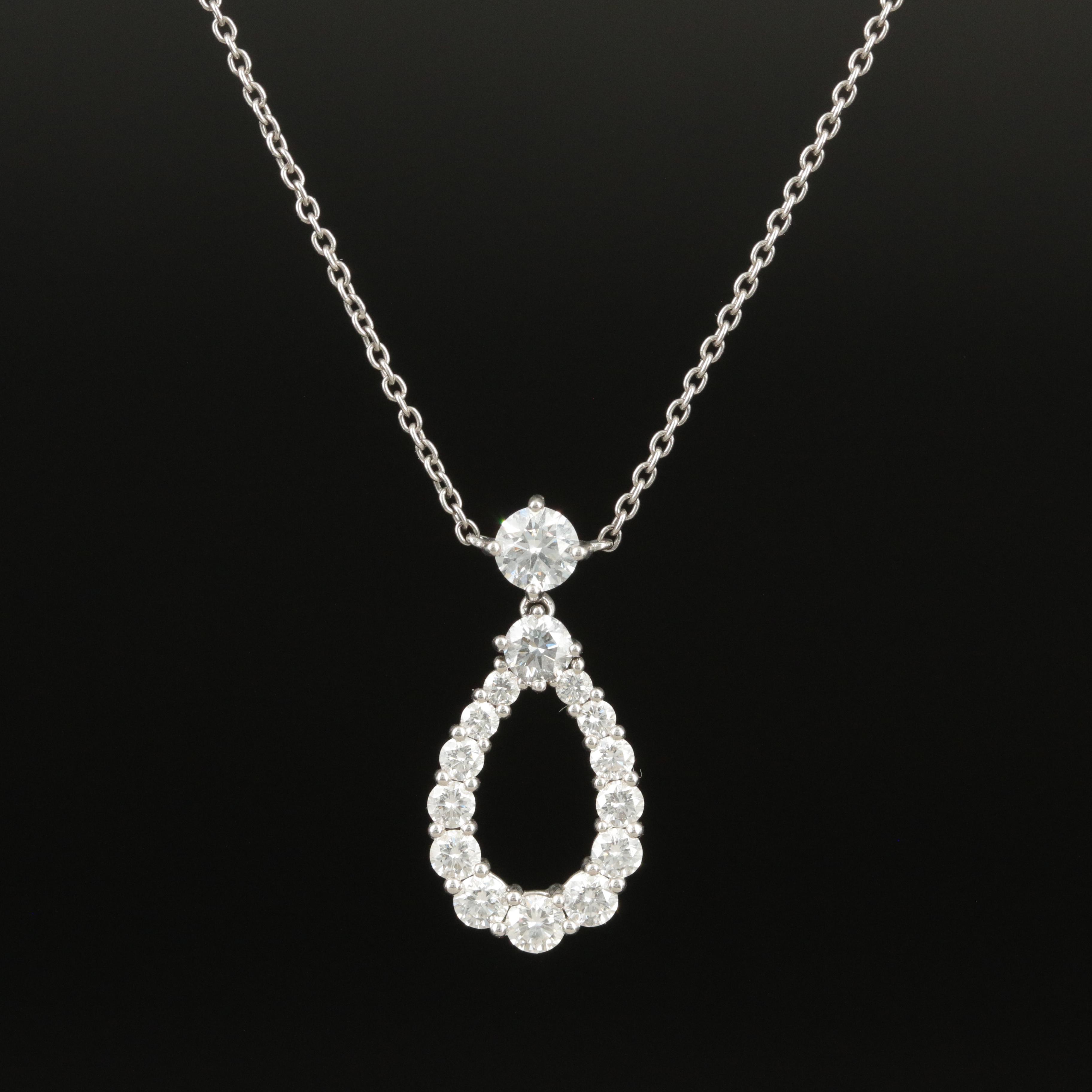 Harry Winston Platinum 0.91 CTW Diamond Loop Necklace EBTH