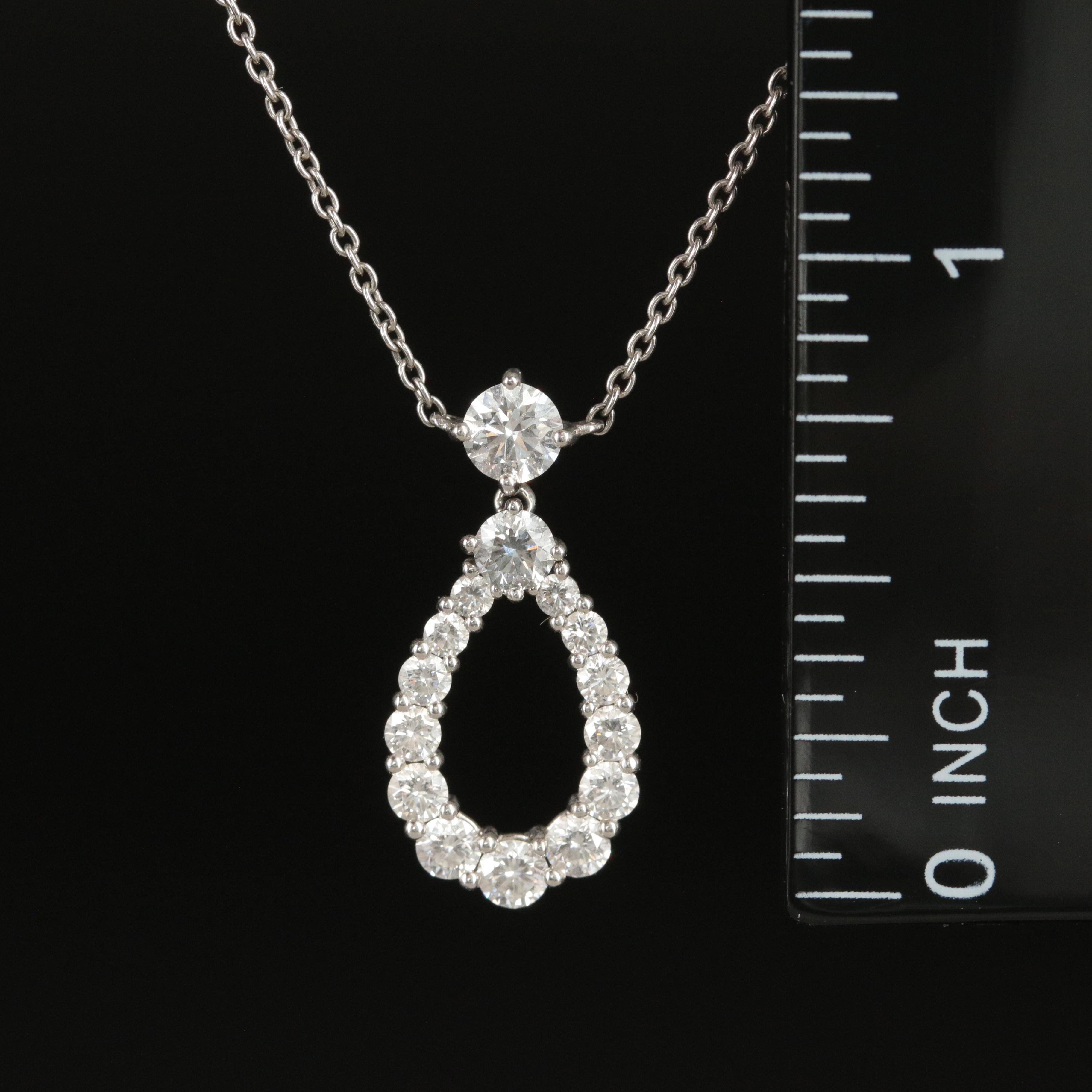 Harry Winston Platinum 0.91 CTW Diamond Loop Necklace