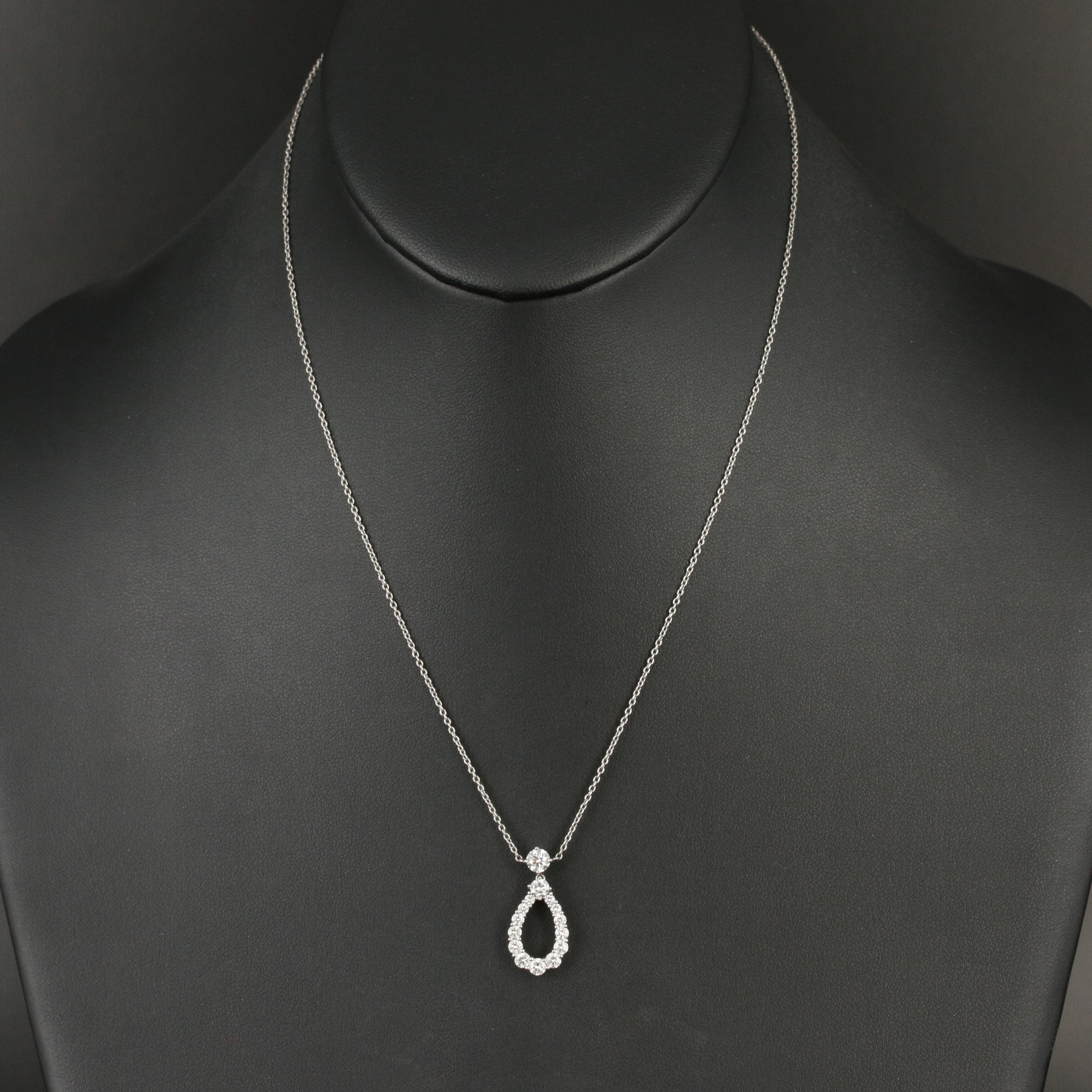 Harry Winston Platinum 0.91 CTW Diamond Loop Necklace