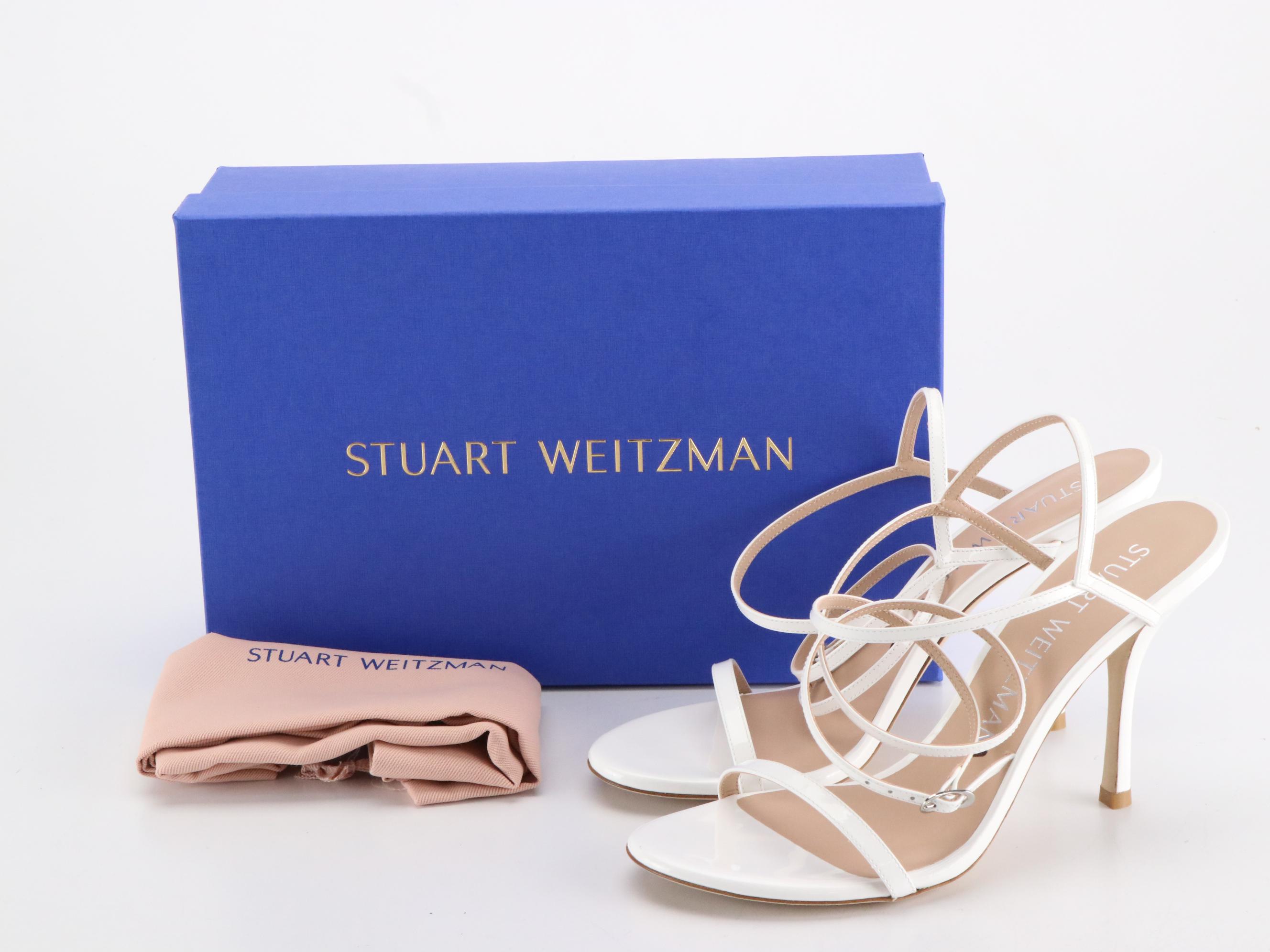 Stuart Weitzman Aleena, Merinda, and Twist High-Heel Sandals in Boxes