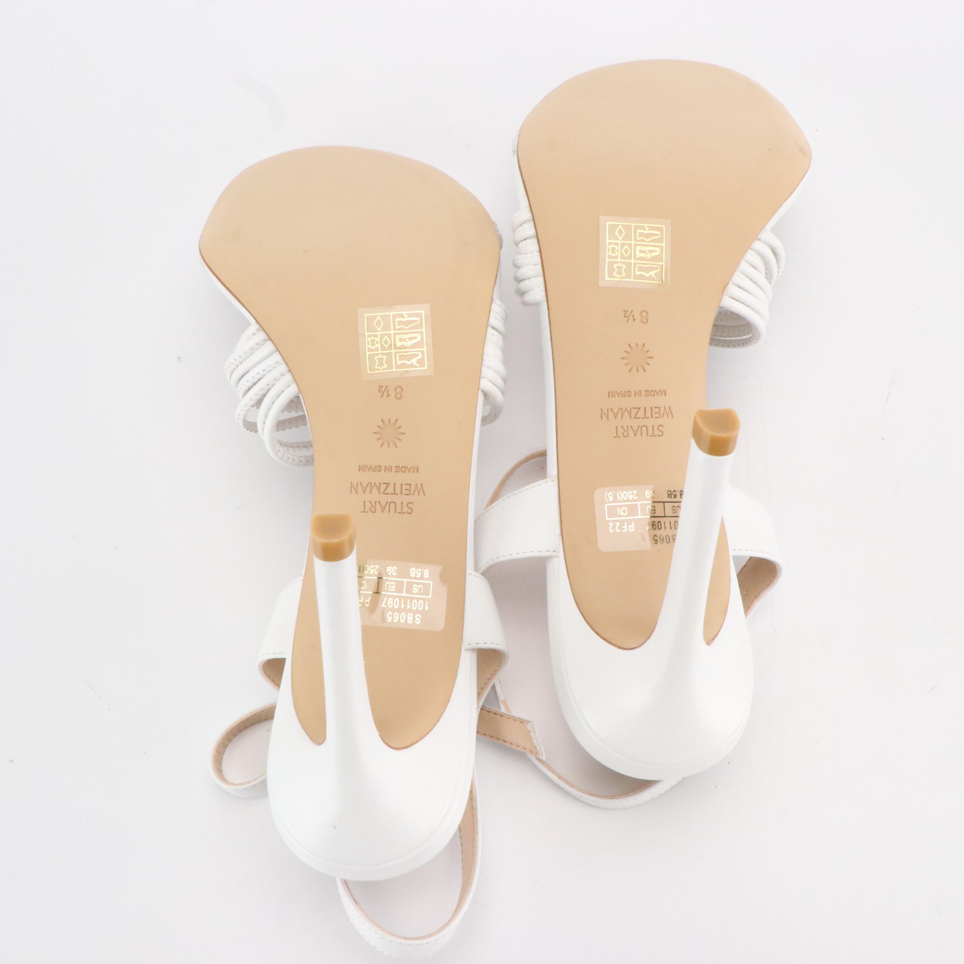 Stuart Weitzman Aleena, Merinda, and Twist High-Heel Sandals in Boxes