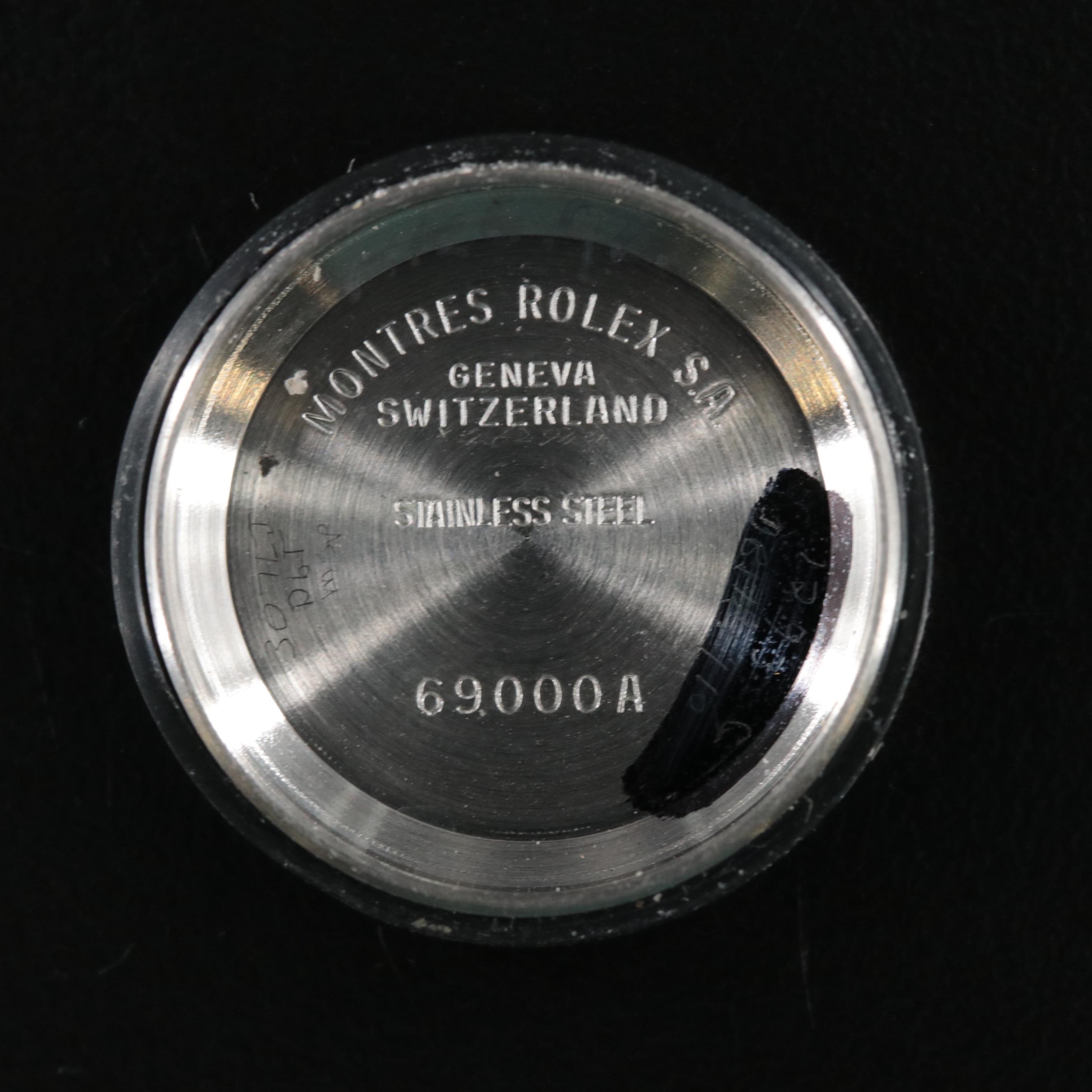 1991 Rolex Custom Sapphire 18K Bezel Oyster Perpetual Datejust Watch