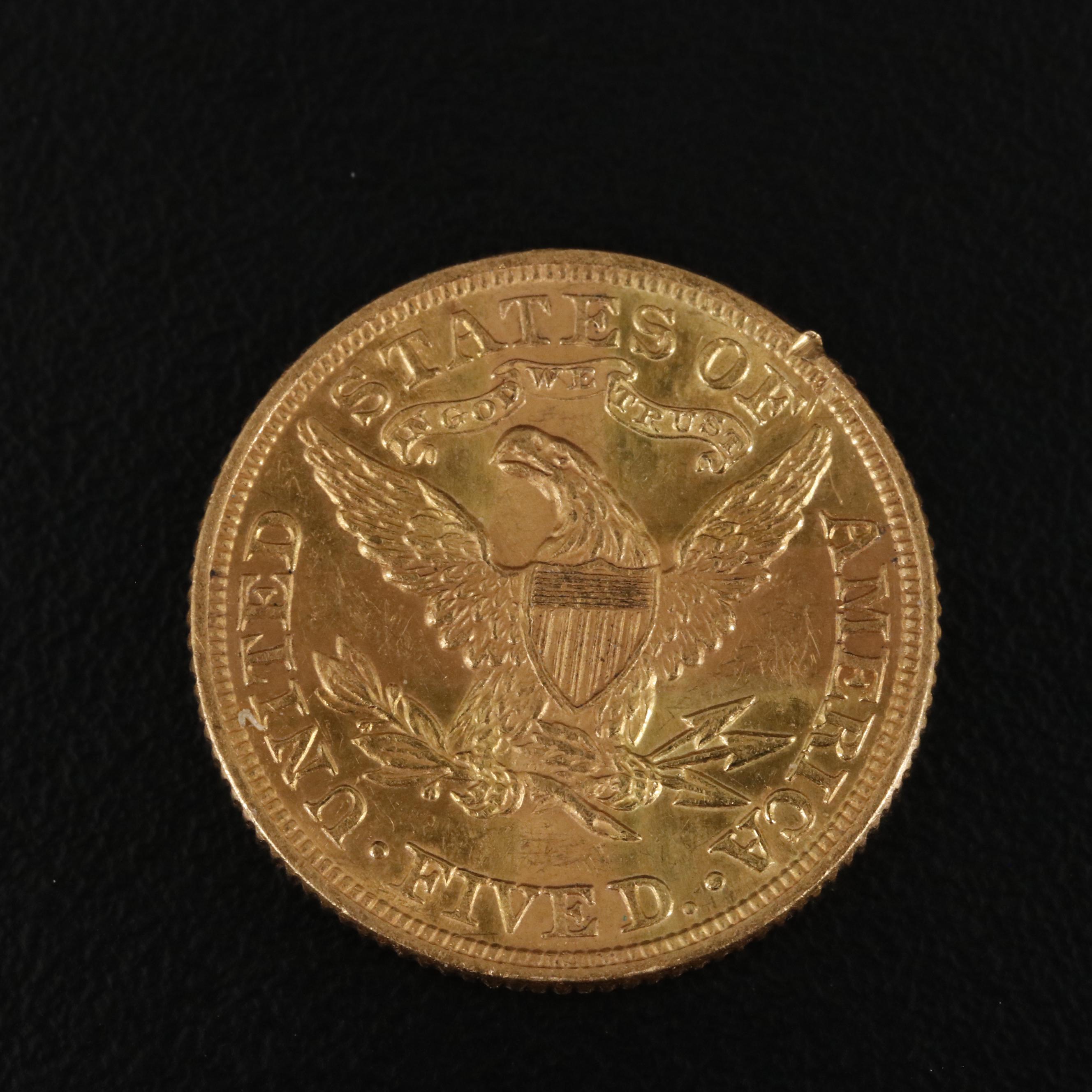 1899 Liberty Head $5 Gold Coin