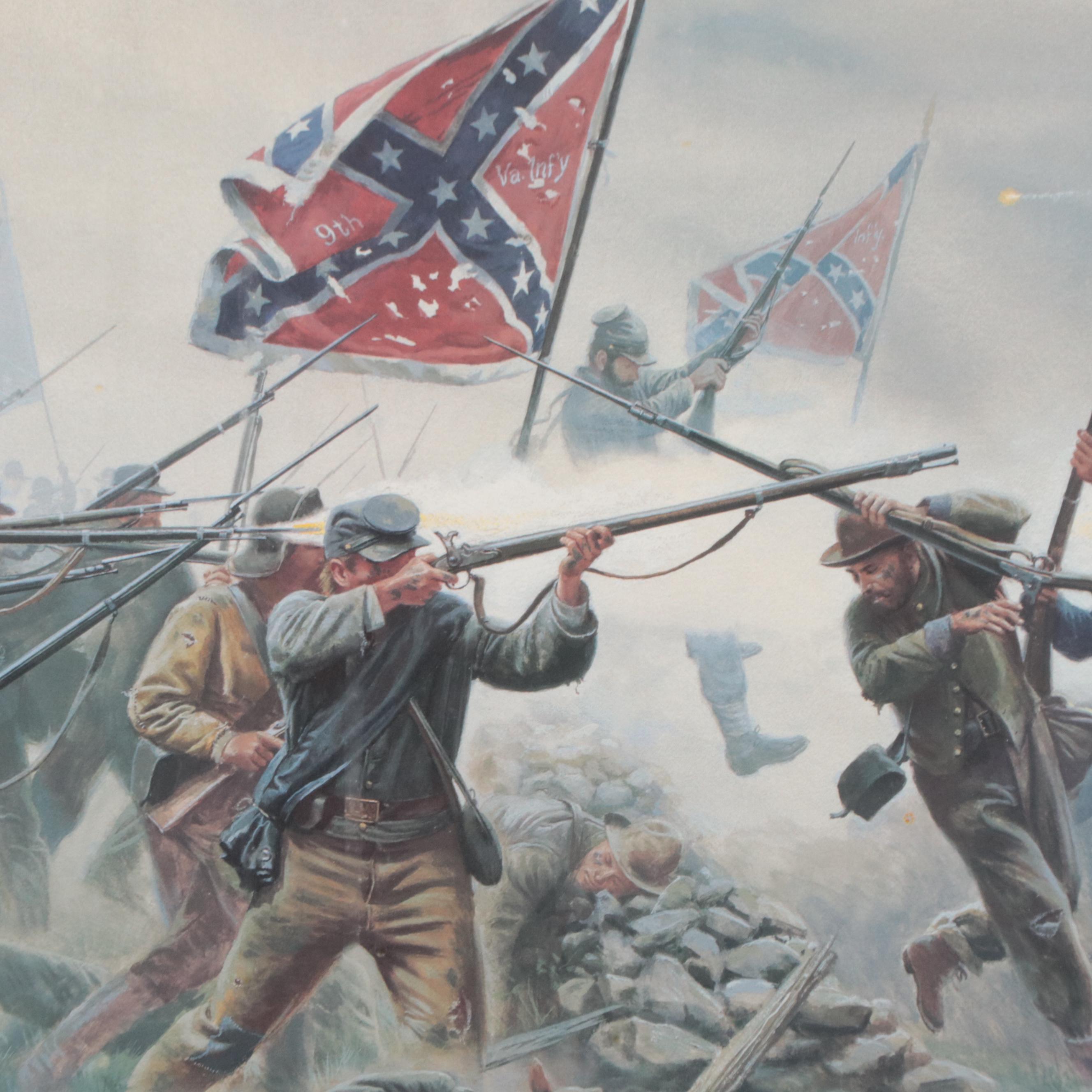 Mort Kunstler Civil War Themed Offset Lithograph "The High Tide," 1993