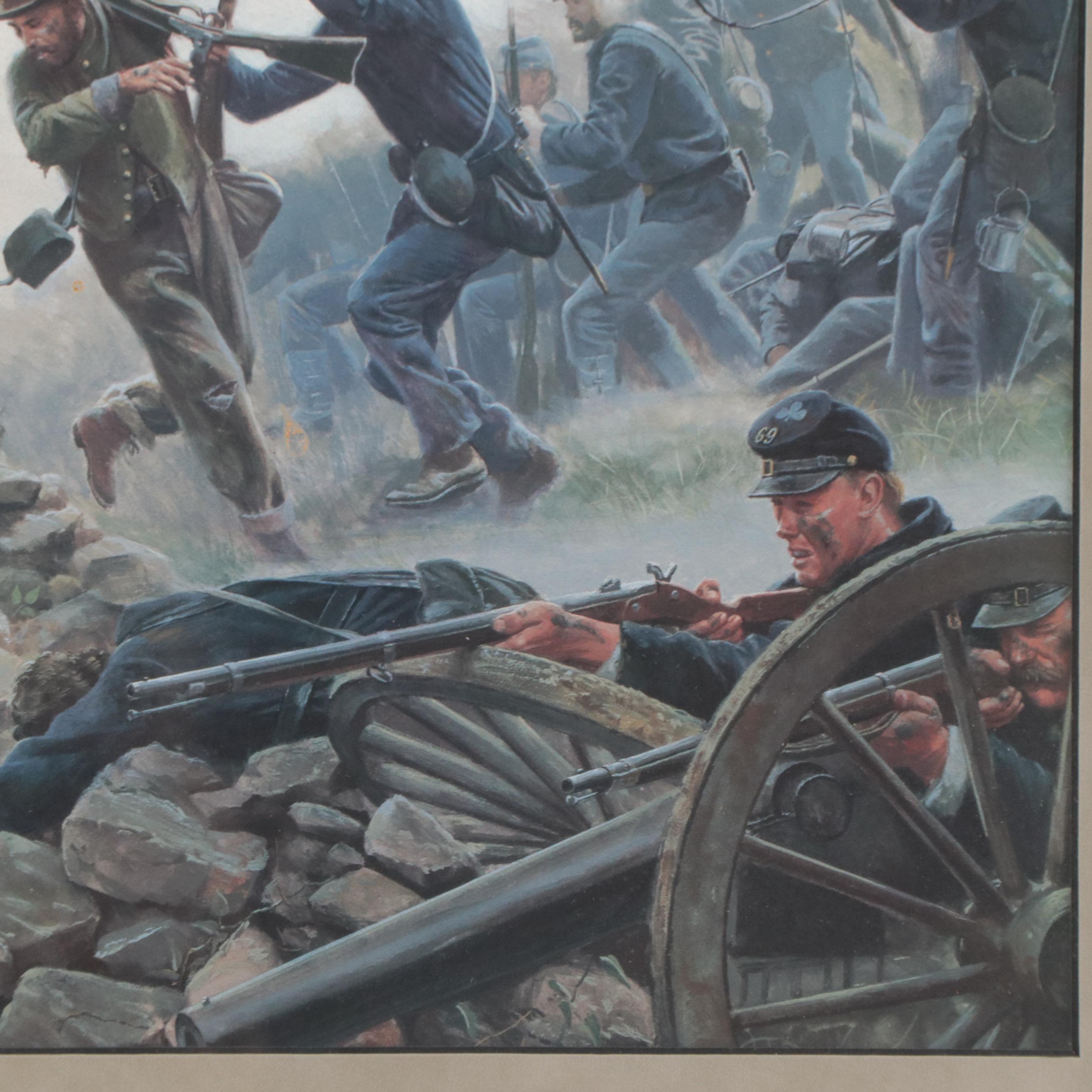 Mort Kunstler Civil War Themed Offset Lithograph "The High Tide," 1993