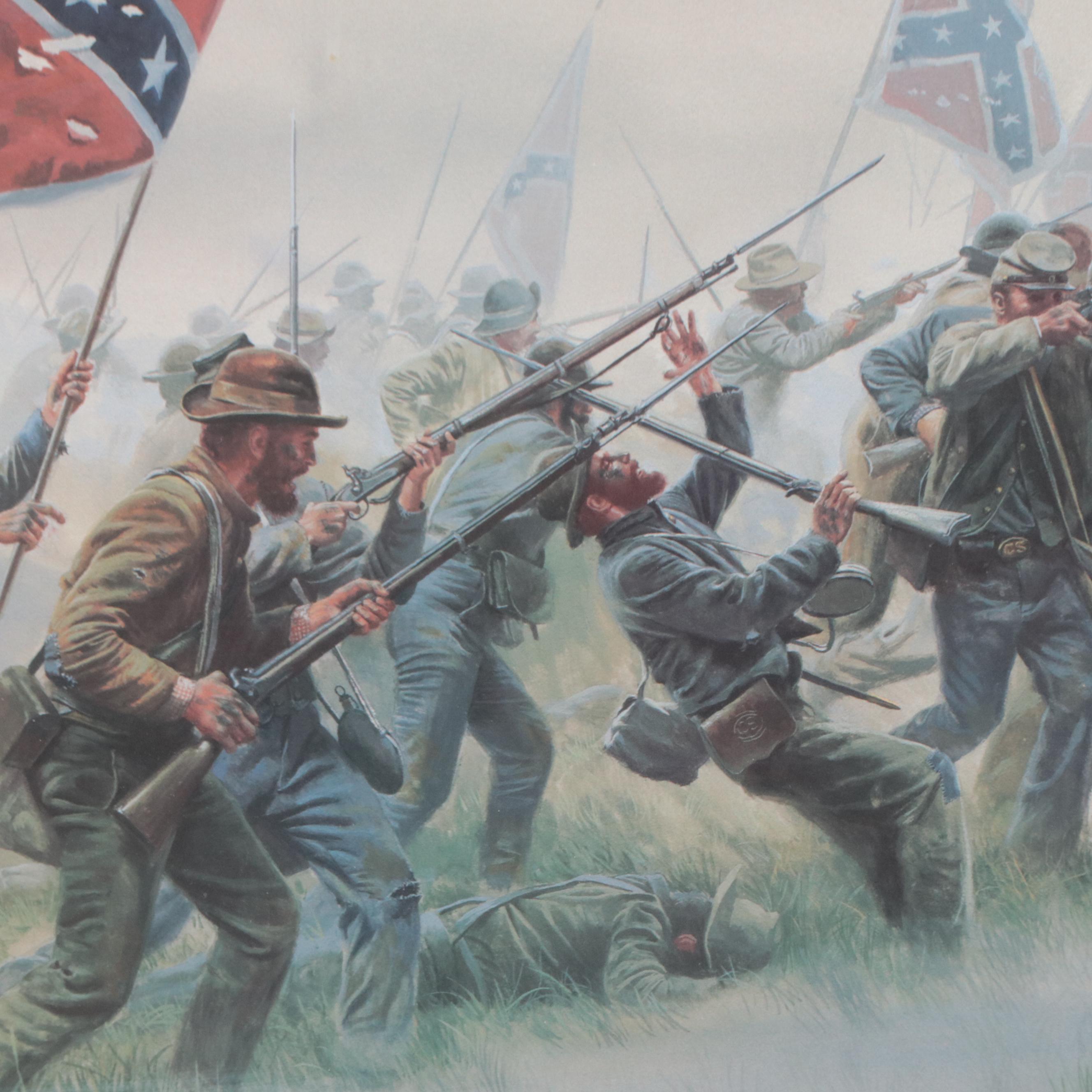 Mort Kunstler Civil War Themed Offset Lithograph "The High Tide," 1993