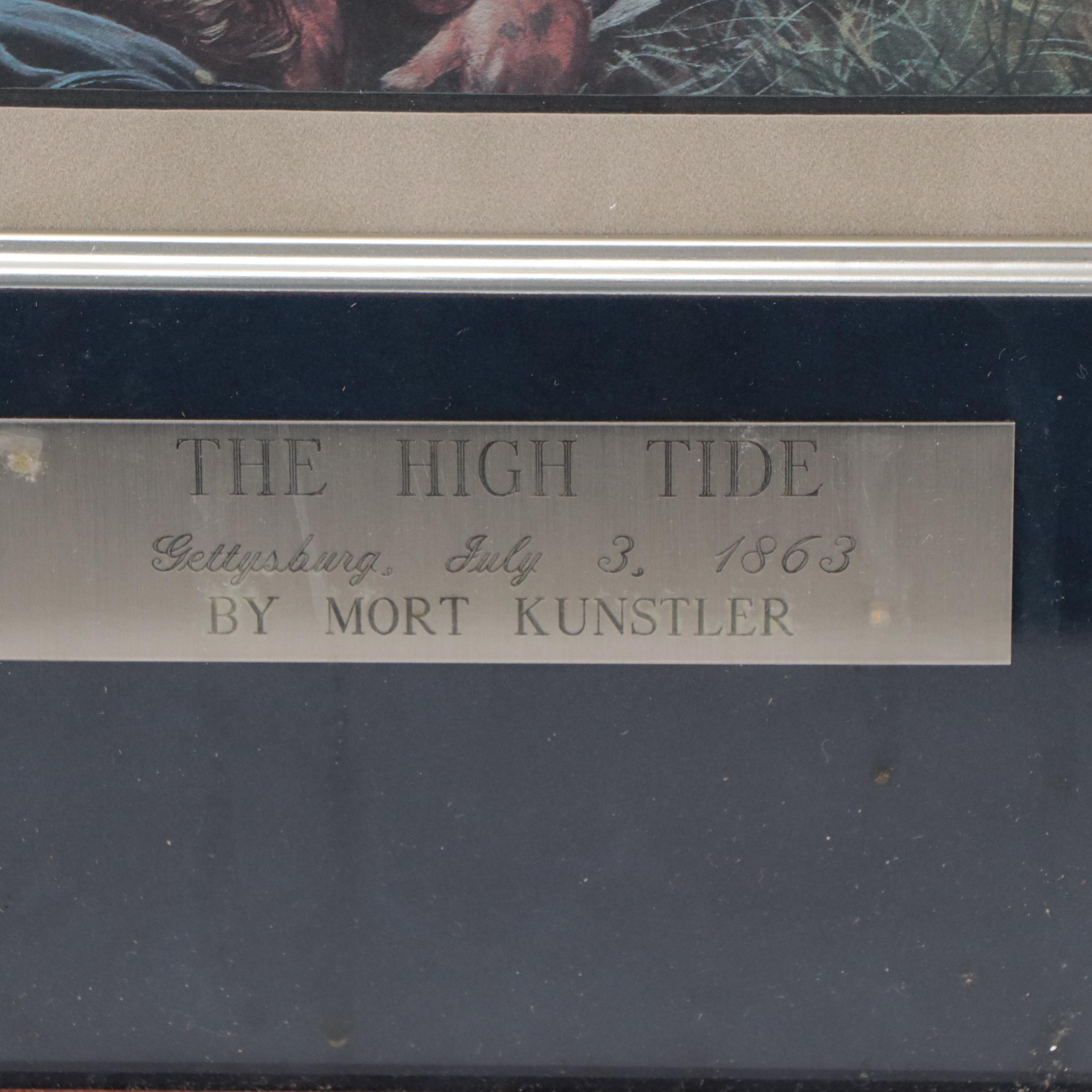 Mort Kunstler Civil War Themed Offset Lithograph "The High Tide," 1993