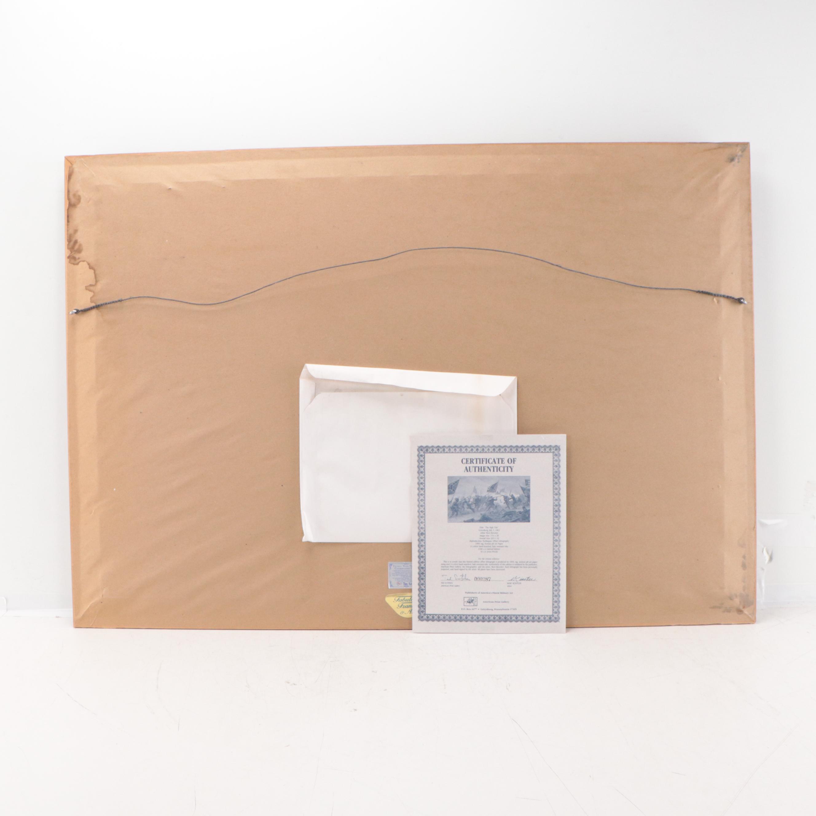 Mort Kunstler Civil War Themed Offset Lithograph "The High Tide," 1993