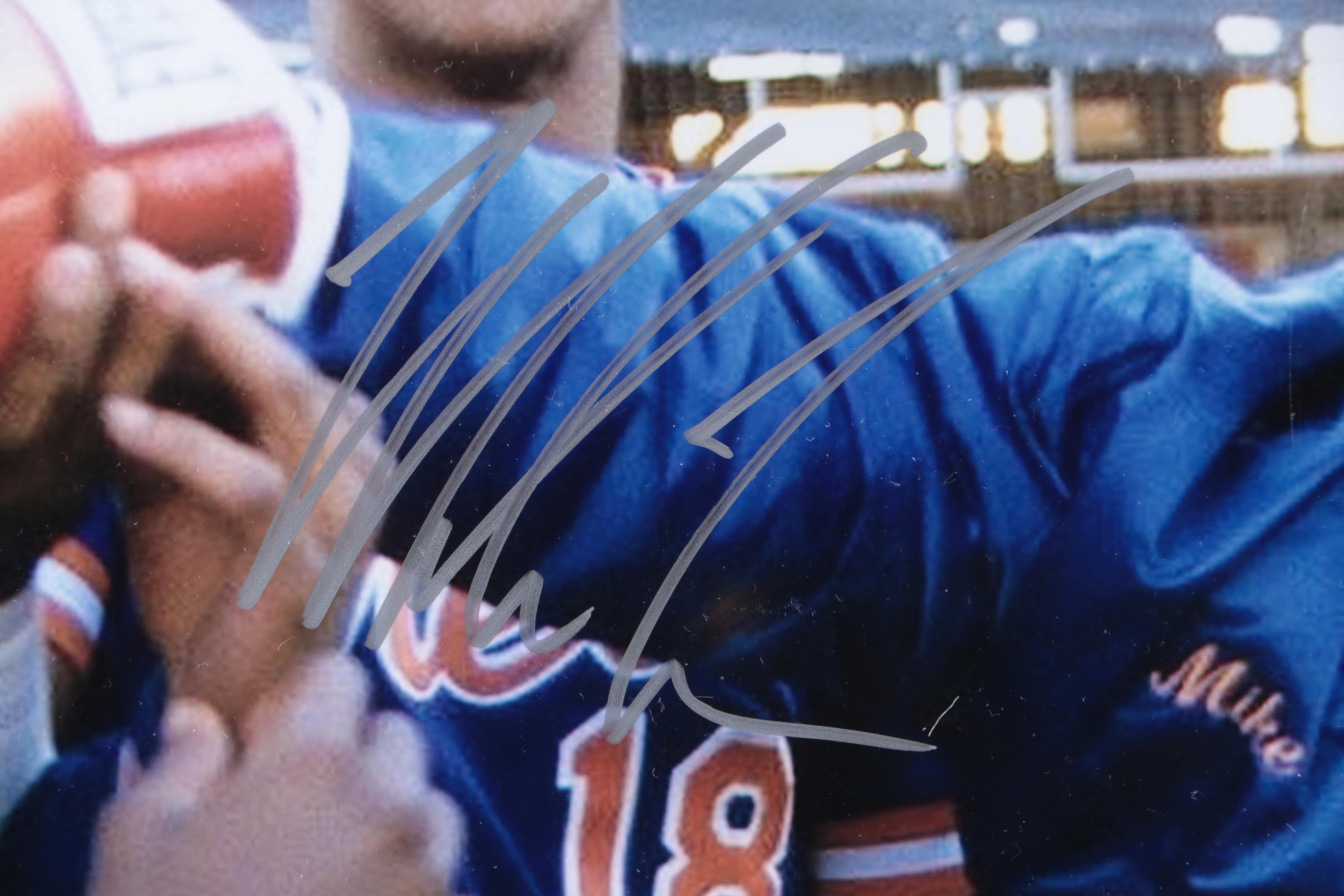 Mike Tyson, Dwight "Doc" Gooden and Darryl Strawberry Signed Mets Print