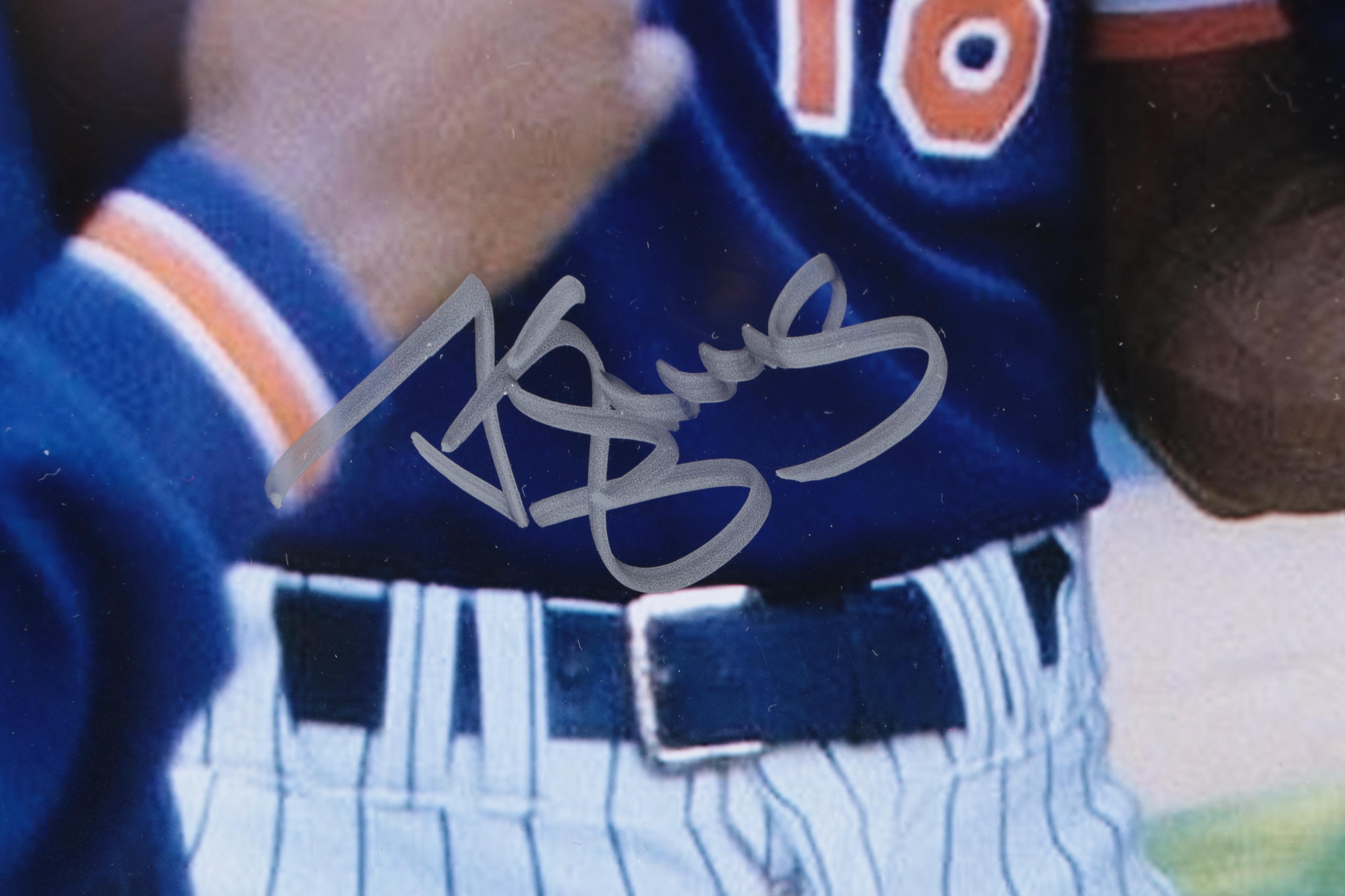 Mike Tyson, Dwight "Doc" Gooden and Darryl Strawberry Signed Mets Print