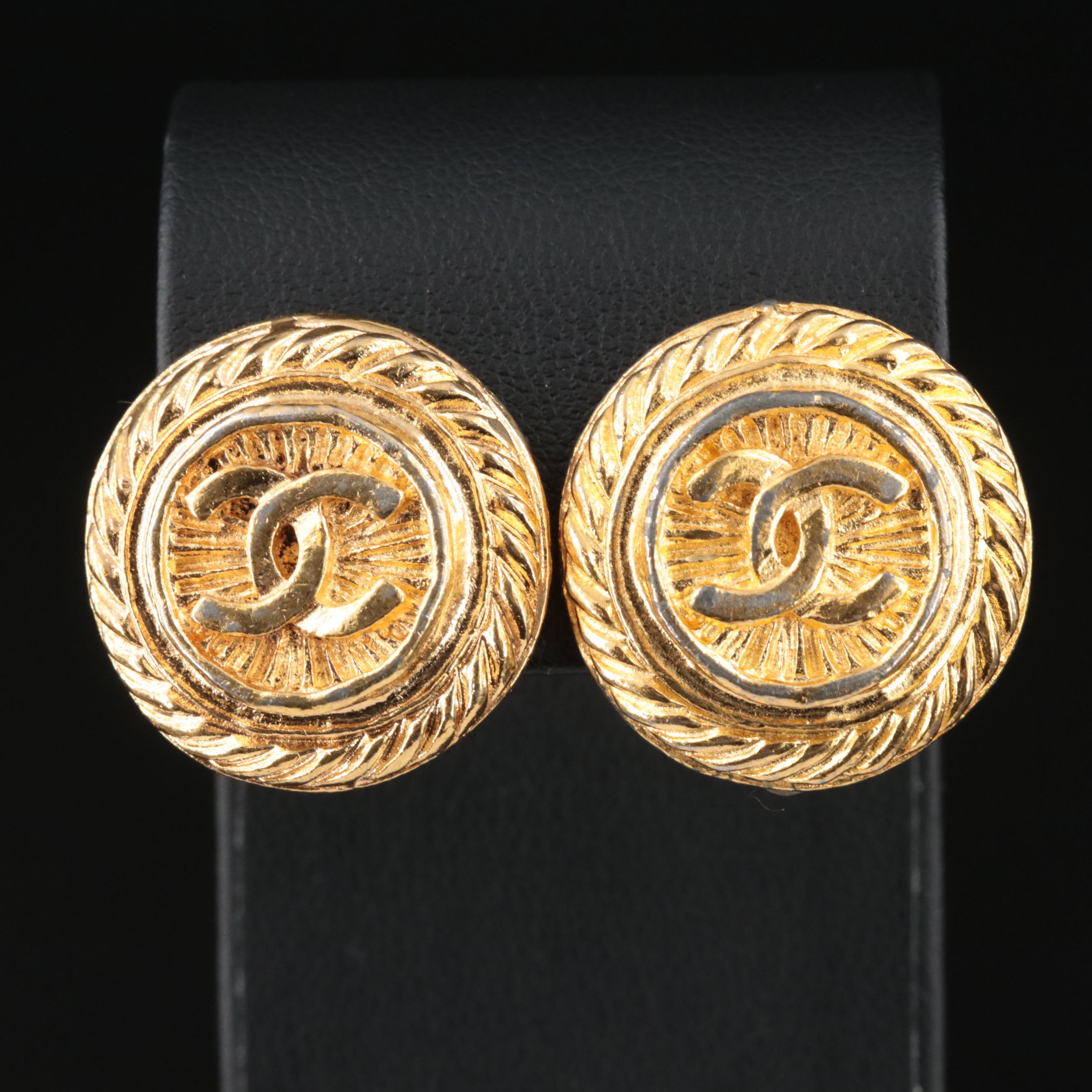 Chanel Logo Earrings