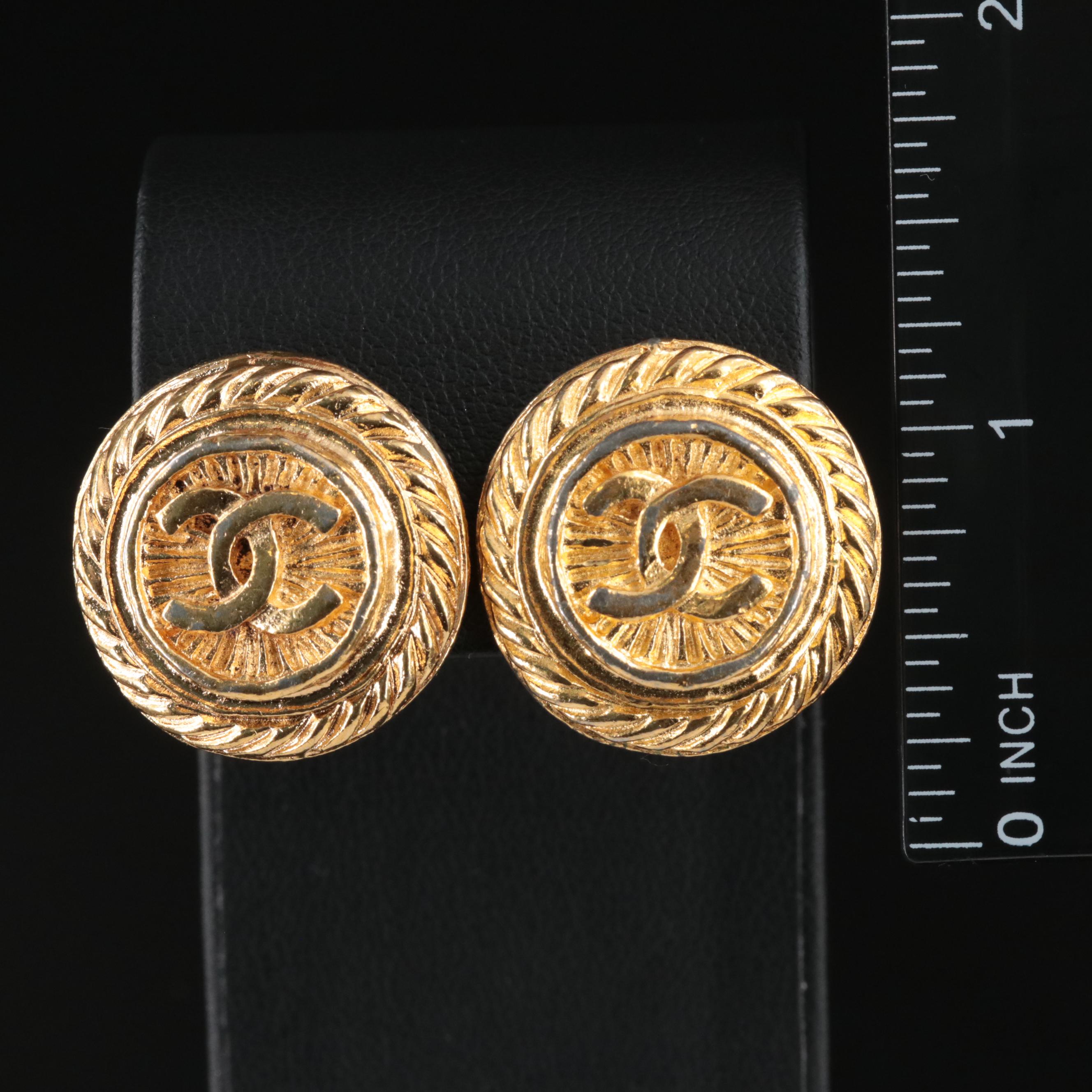 Chanel Logo Earrings