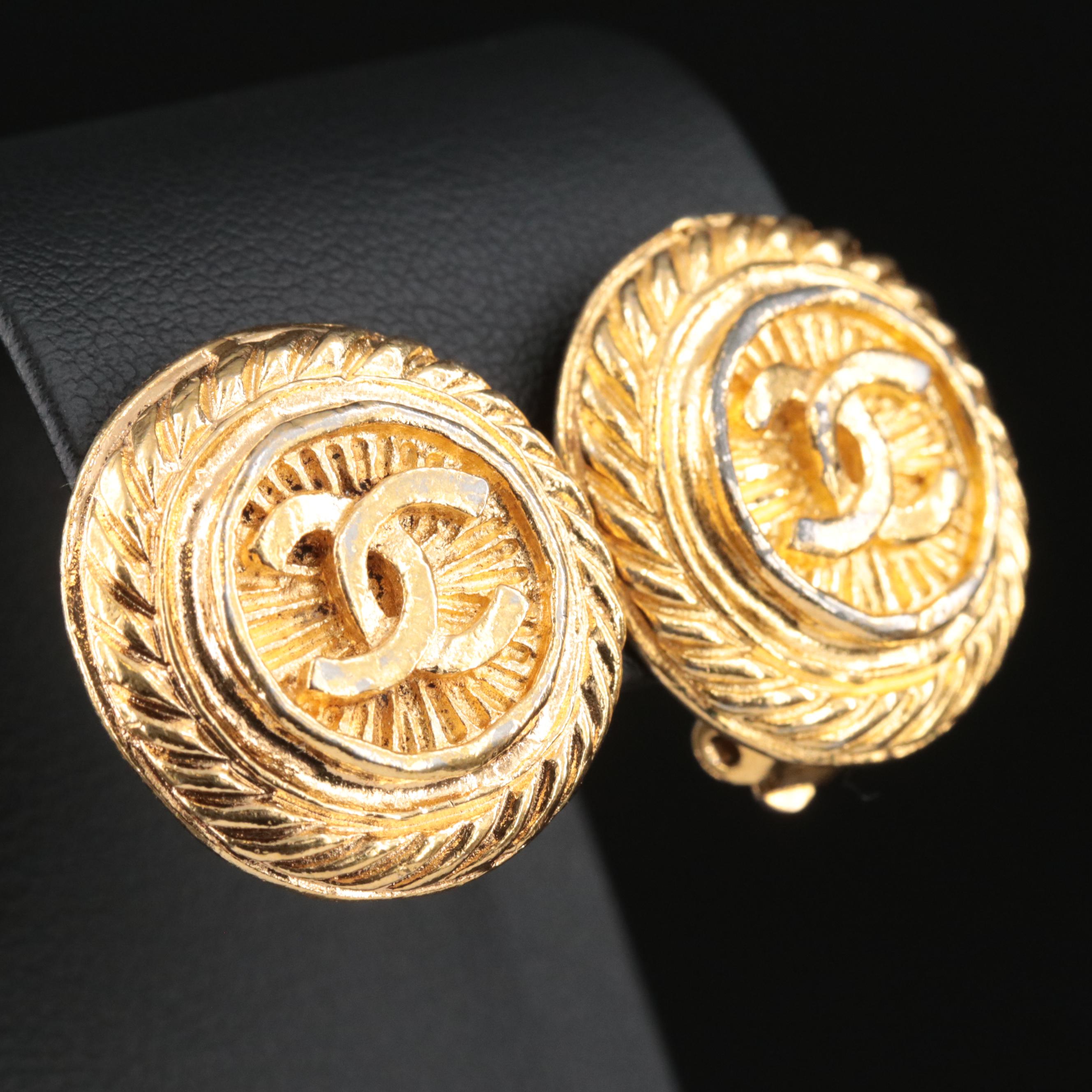 Chanel Logo Earrings