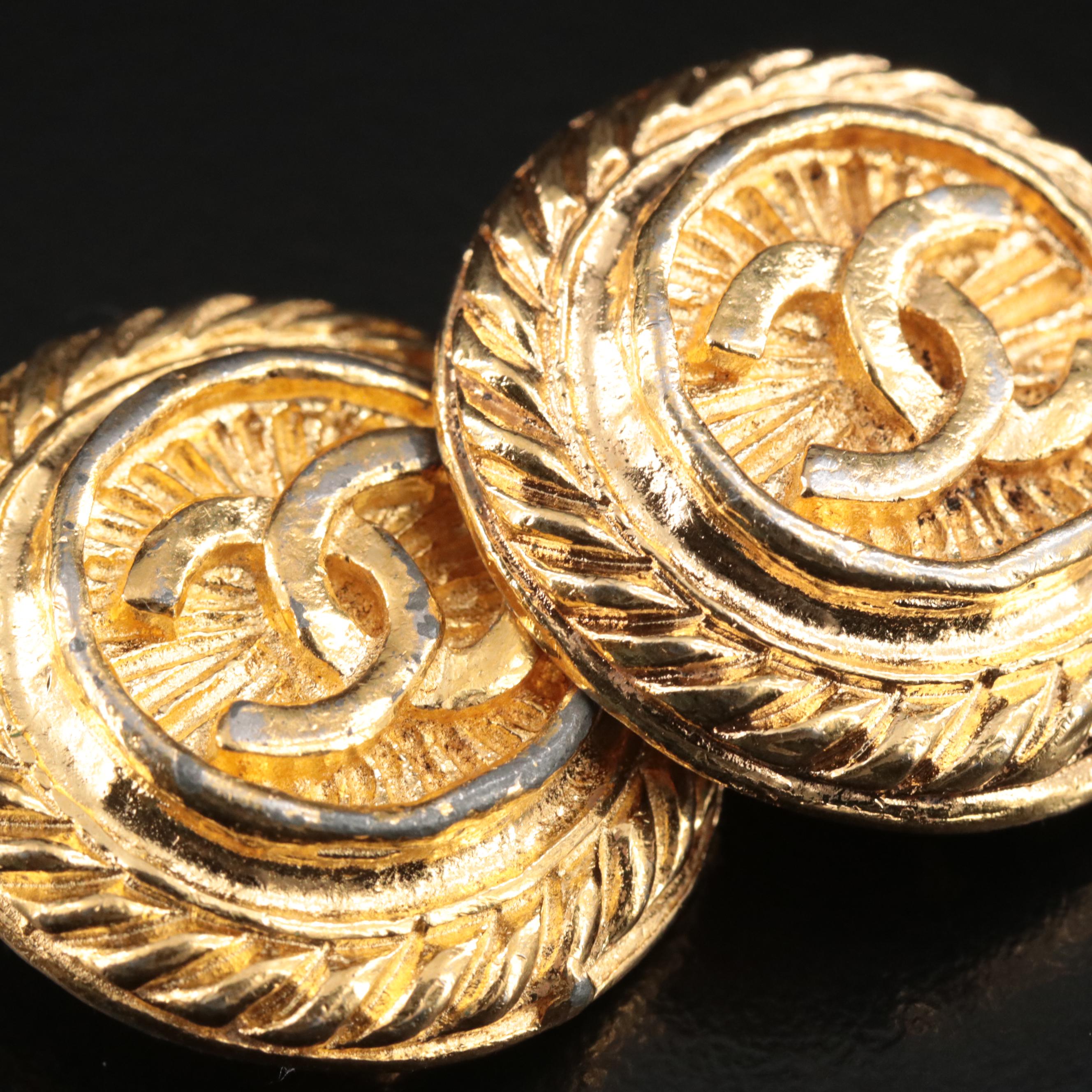 Chanel Logo Earrings