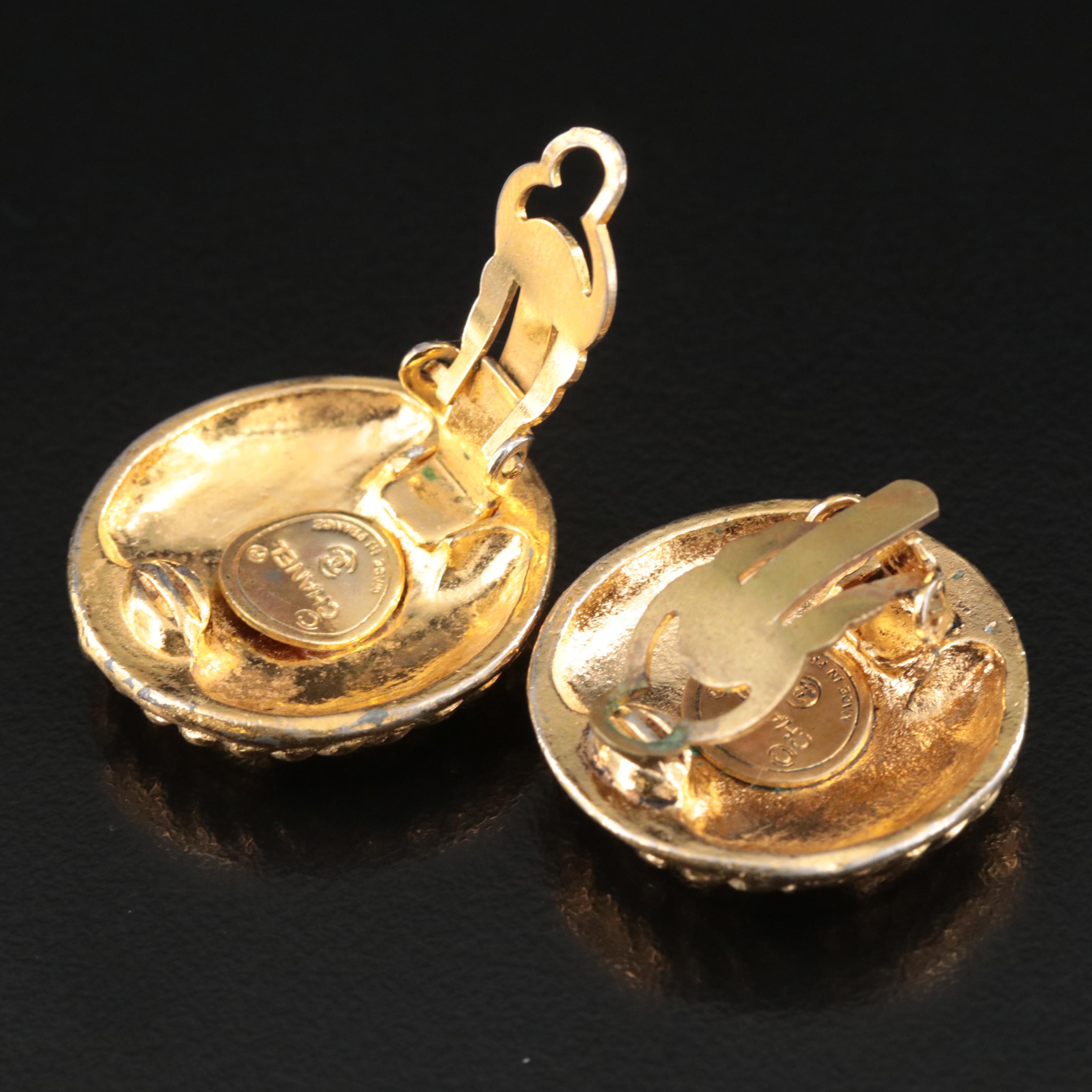 Chanel Logo Earrings