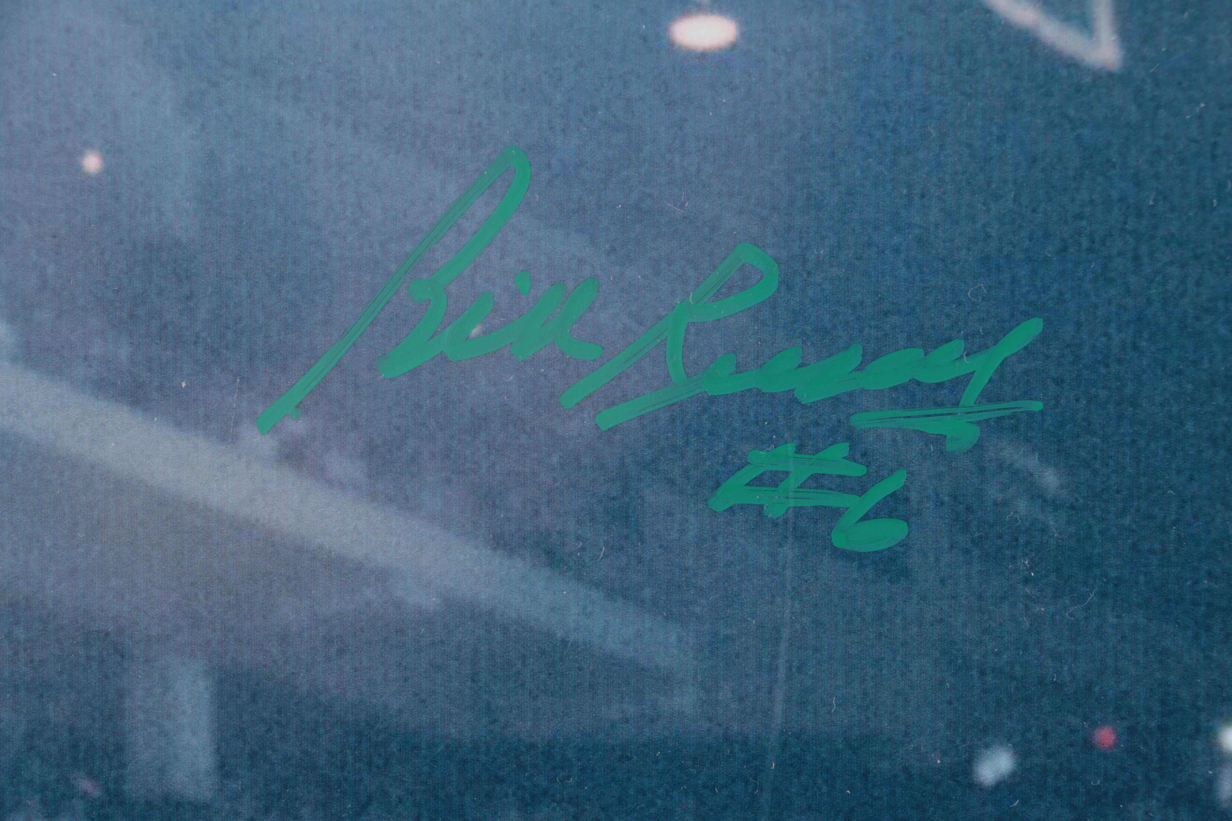 Bill Russell Signed Boston Celtics Basketball Print