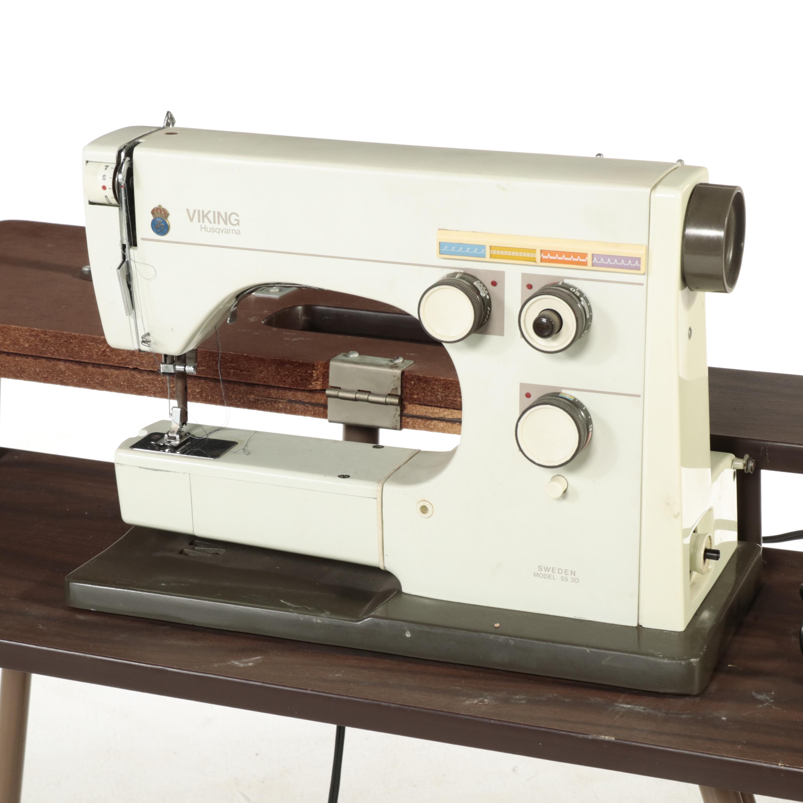 MCM Viking Electric Sewing Machine With Table and Chair