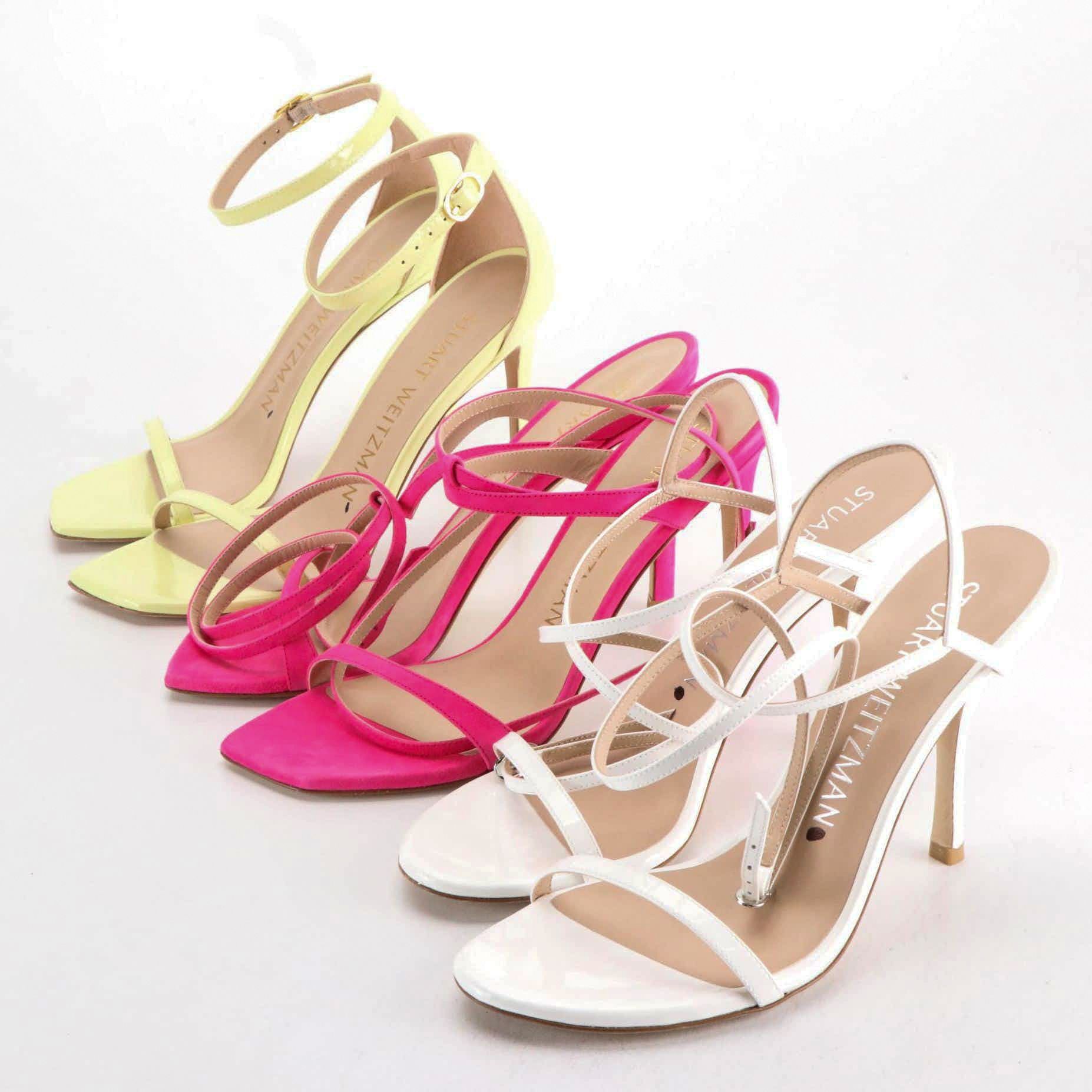 Stuart Weitzman Nudist Curve, Ellsie, and Merinda Sandals, New in Box