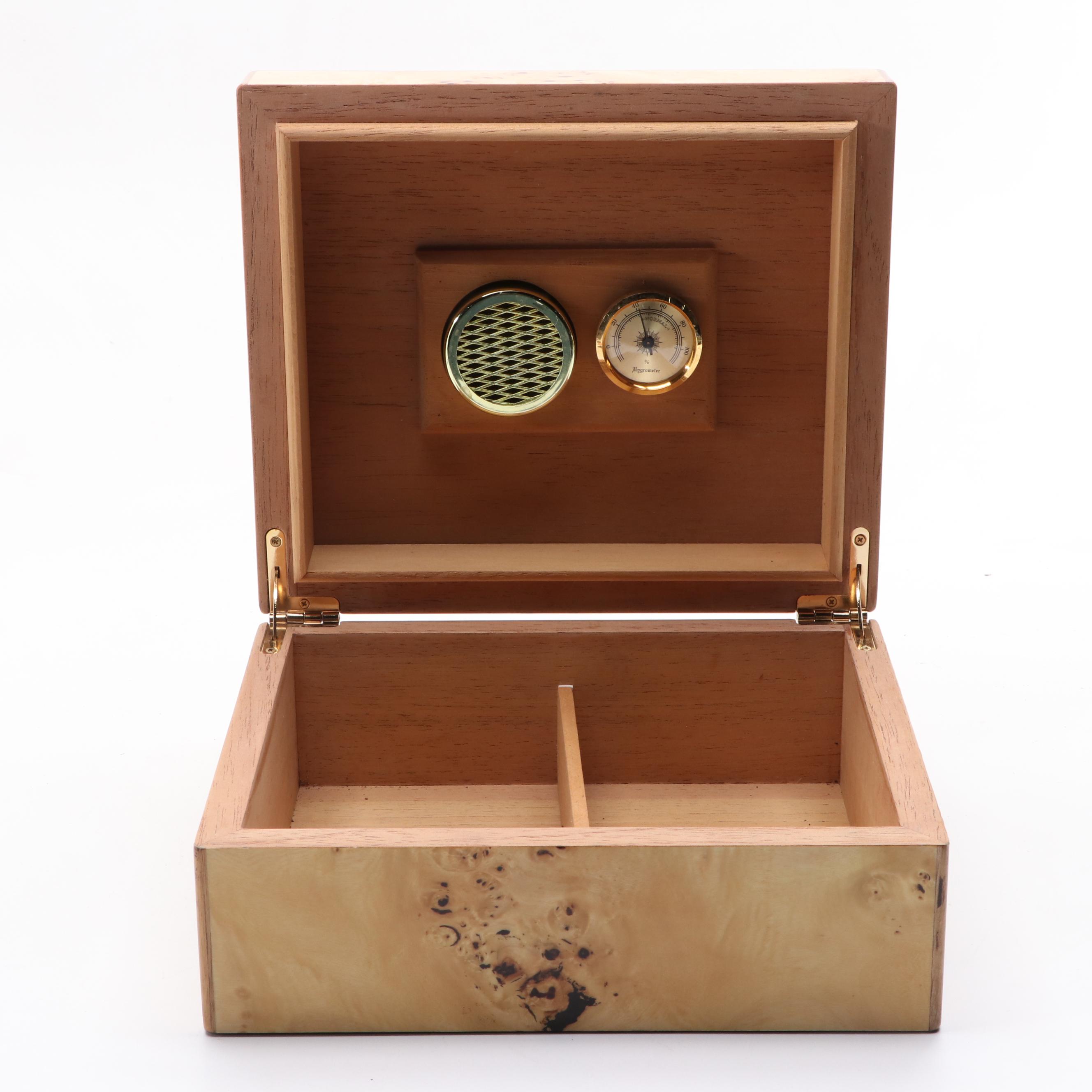 Burl Wood Cigar Humidor