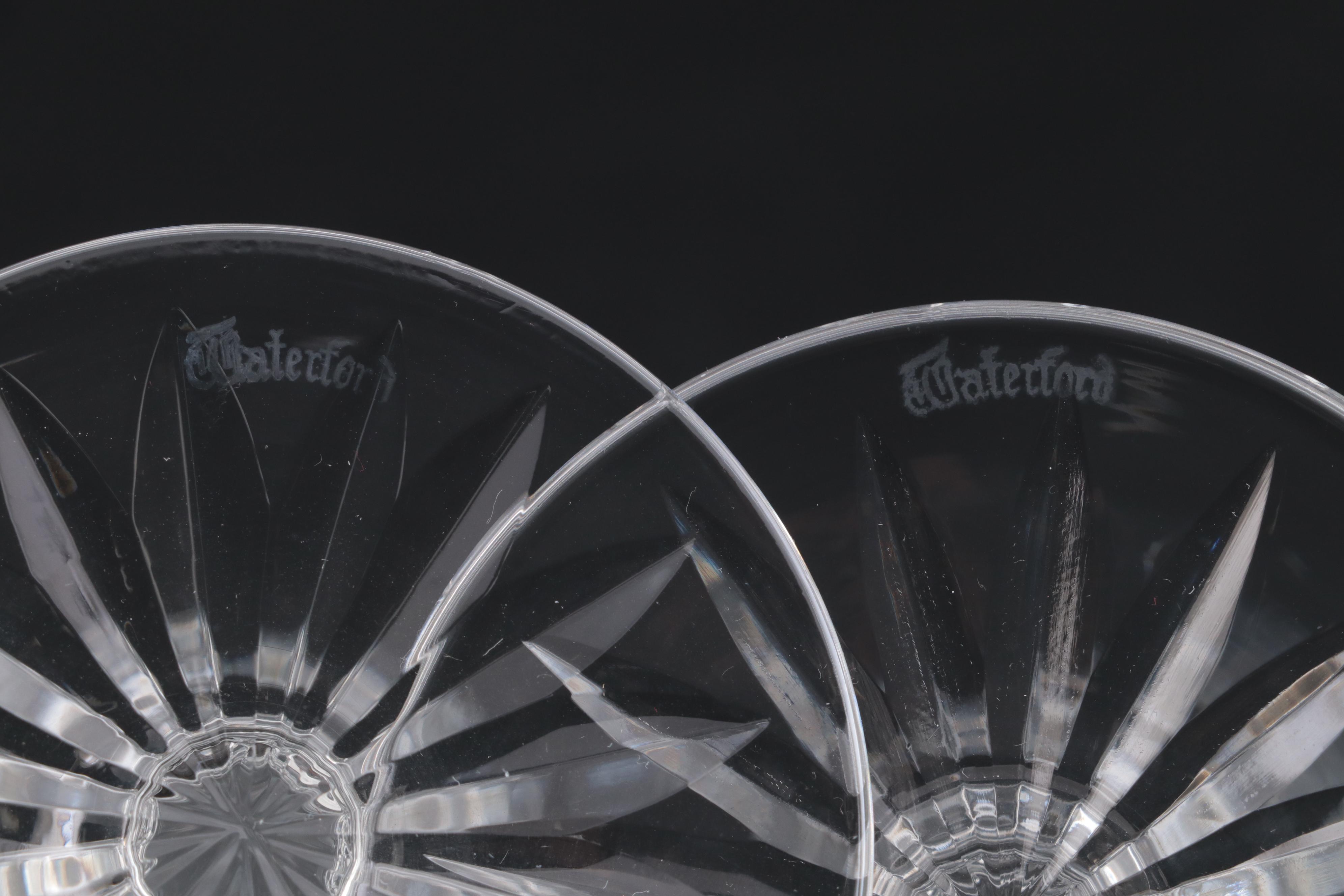 Waterford Crystal "Lismore" Water Goblets, Mid to Late 20th Century