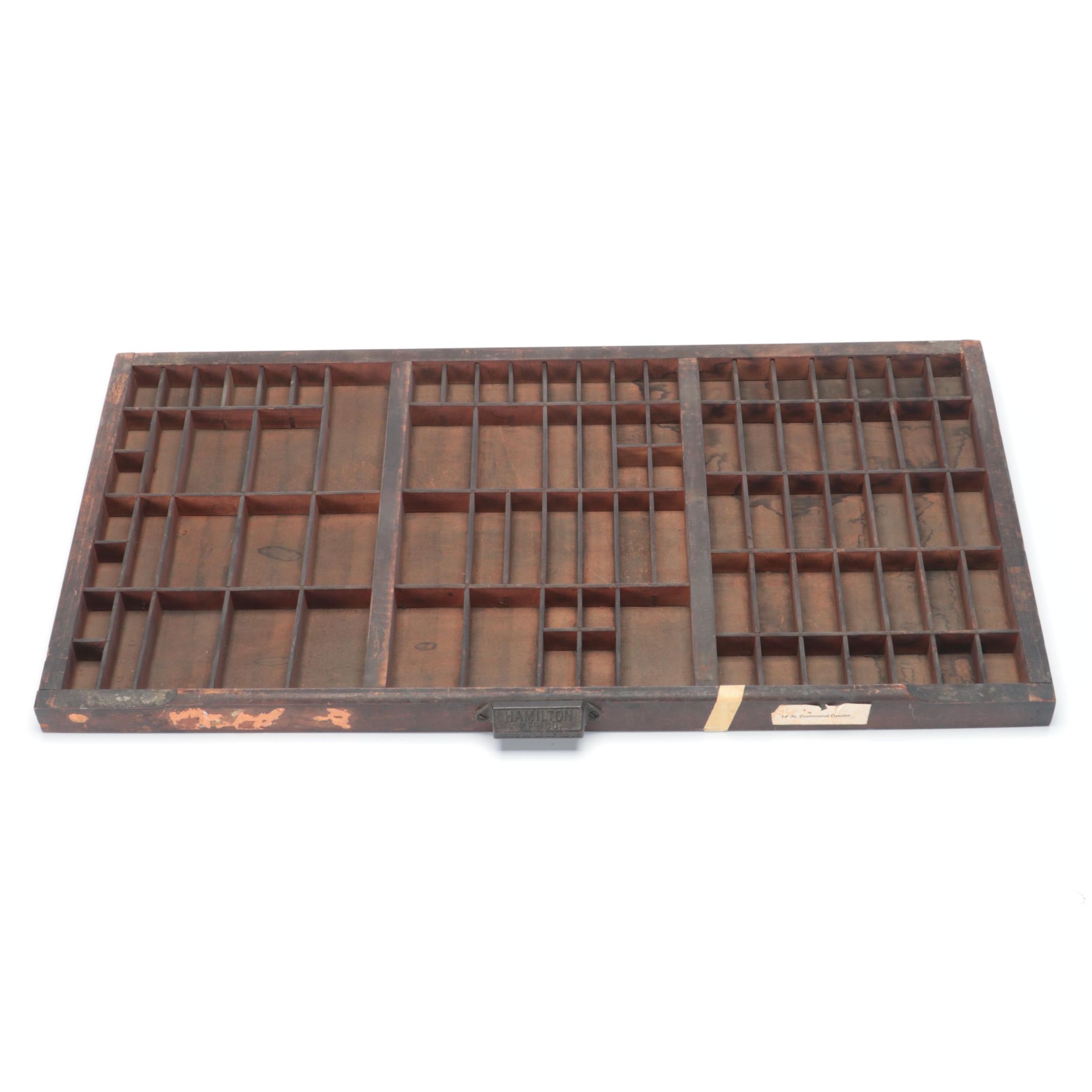 Hamilton Mfg. Co. Printers Block Tray, Early 20th Century