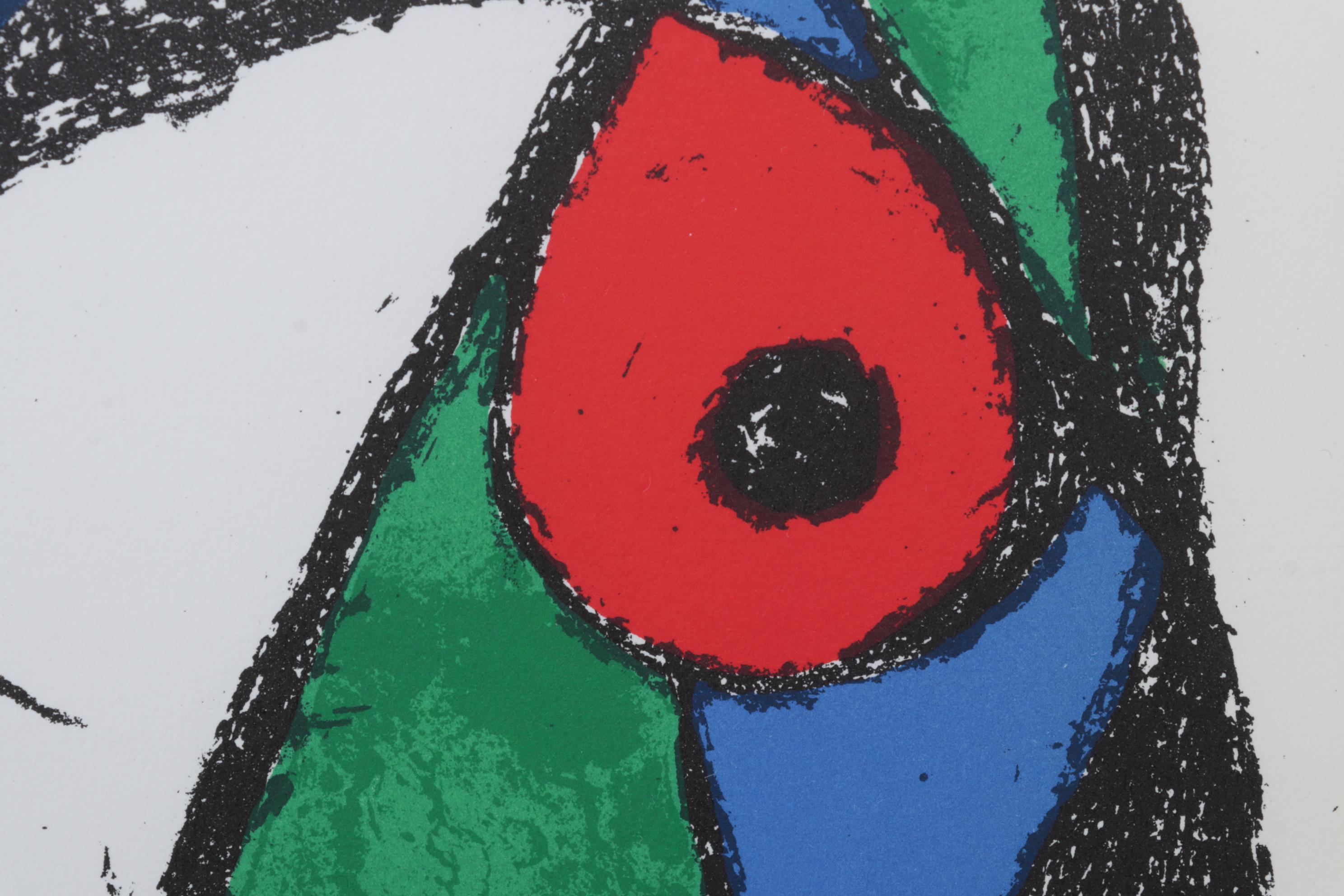 Joan Miró Color Lithograph From "Lithographs II," 1975