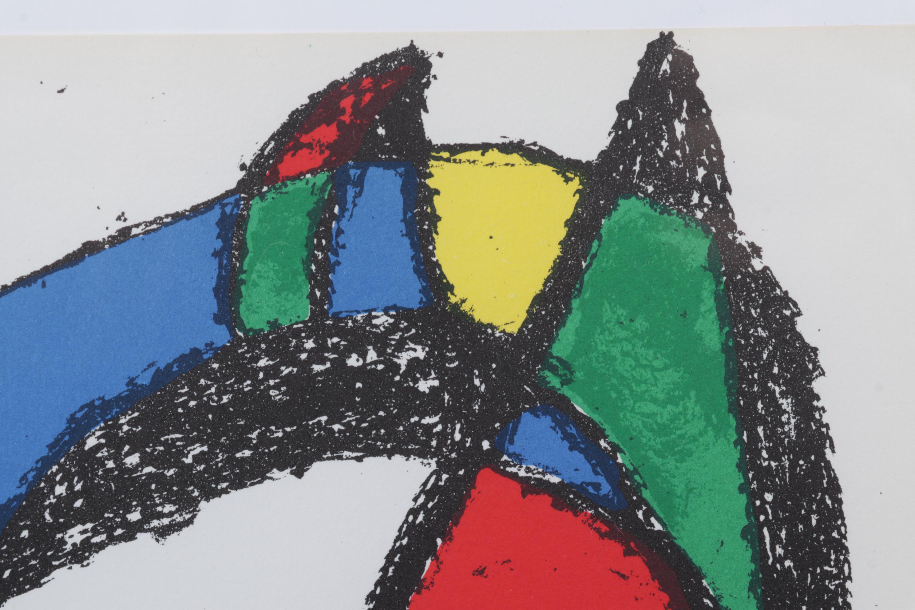 Joan Miró Color Lithograph From "Lithographs II," 1975