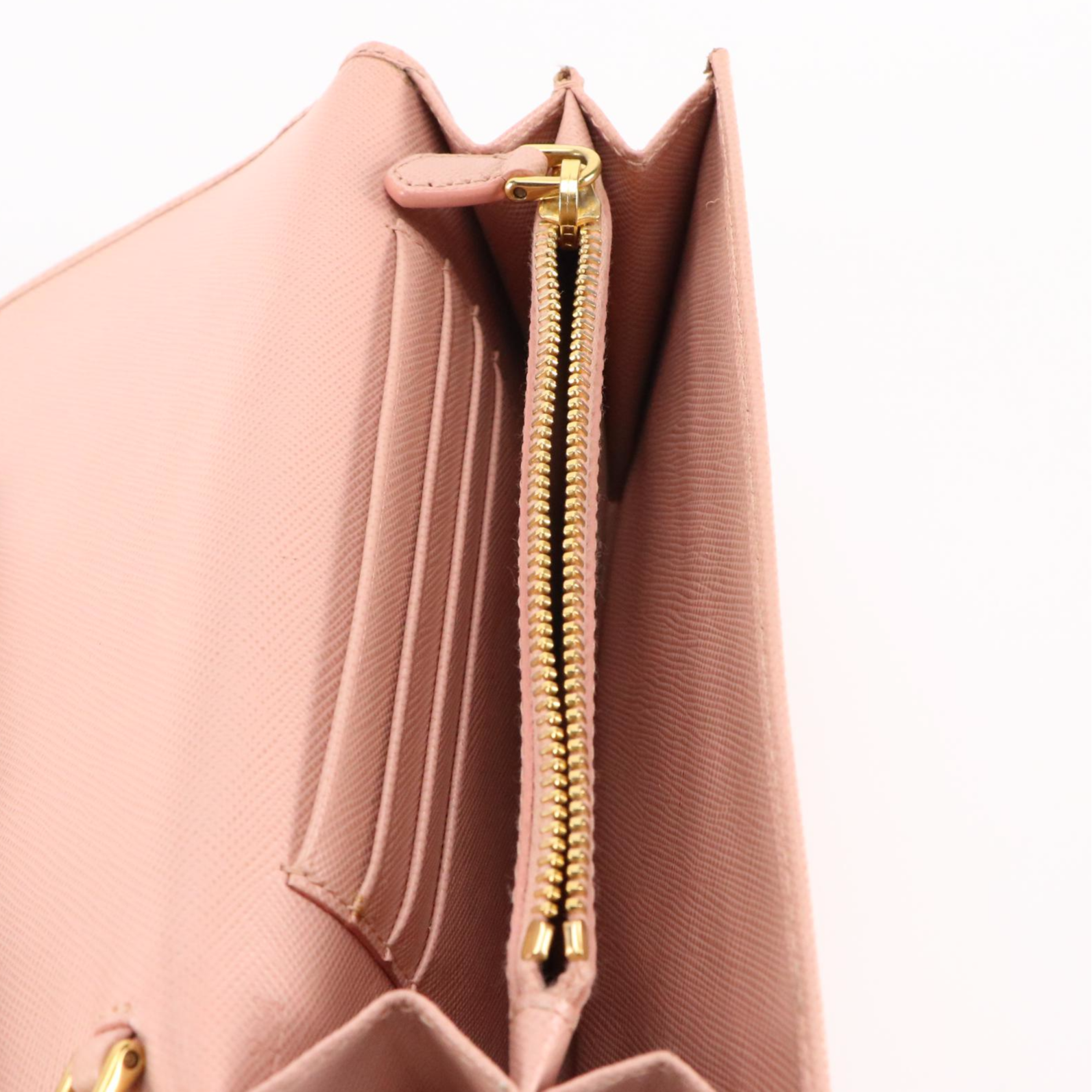 Prada Bow Wristlet in Pink Saffiano Leather