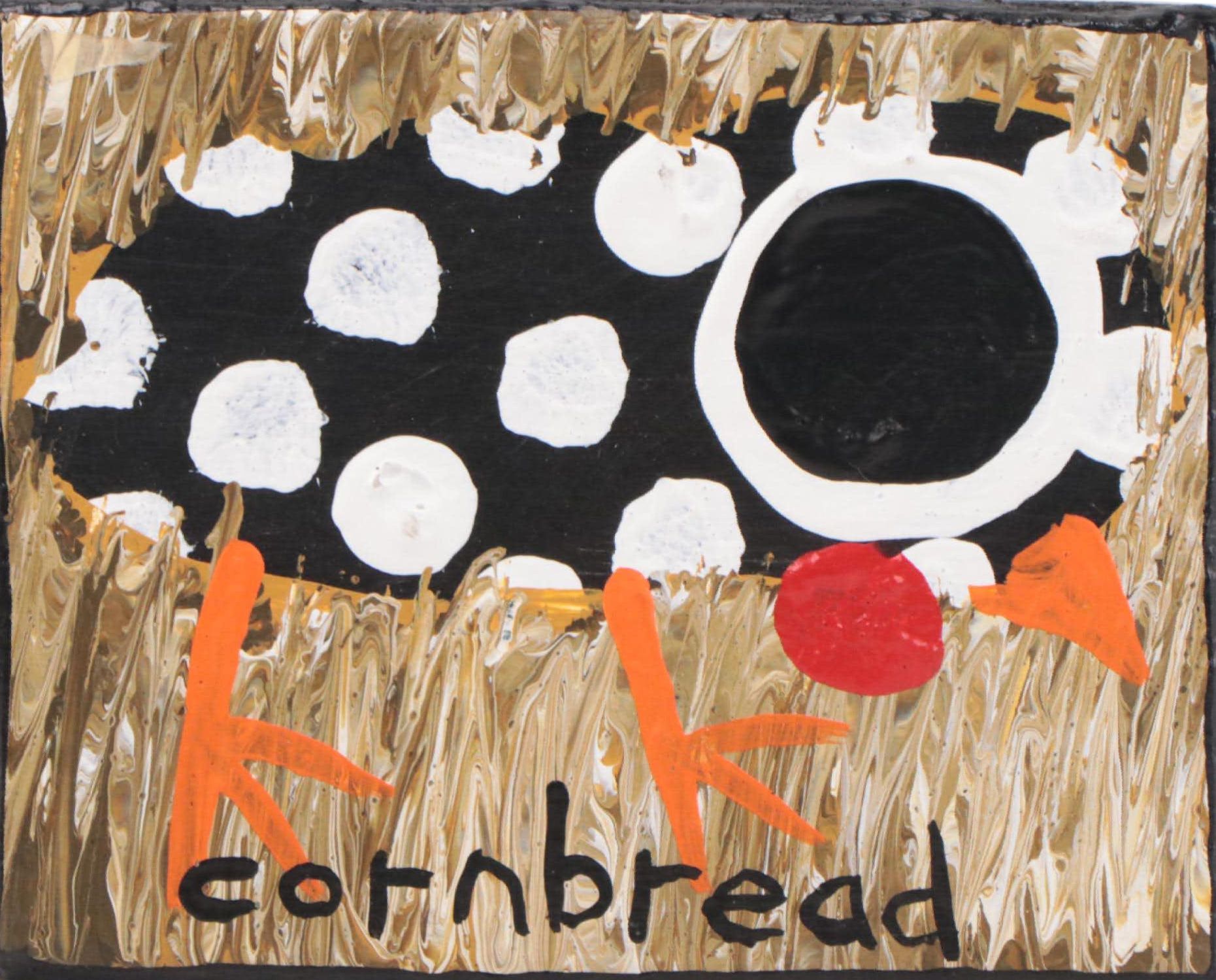 John “Cornbread” Anderson Outsider Art Acrylic Painting "Chick," 21st Century
