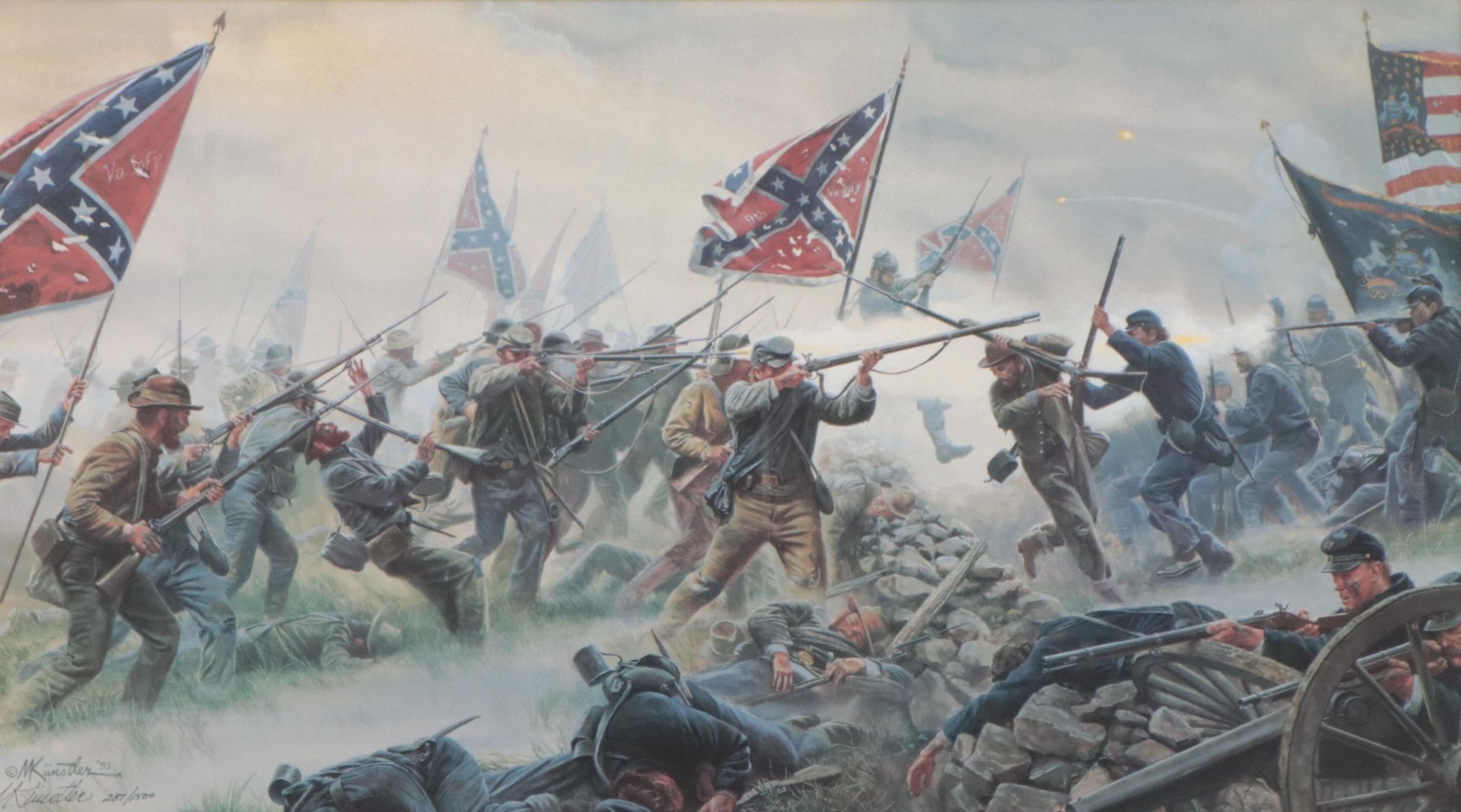 Mort Kunstler Civil War Themed Offset Lithograph "The High Tide," 1993