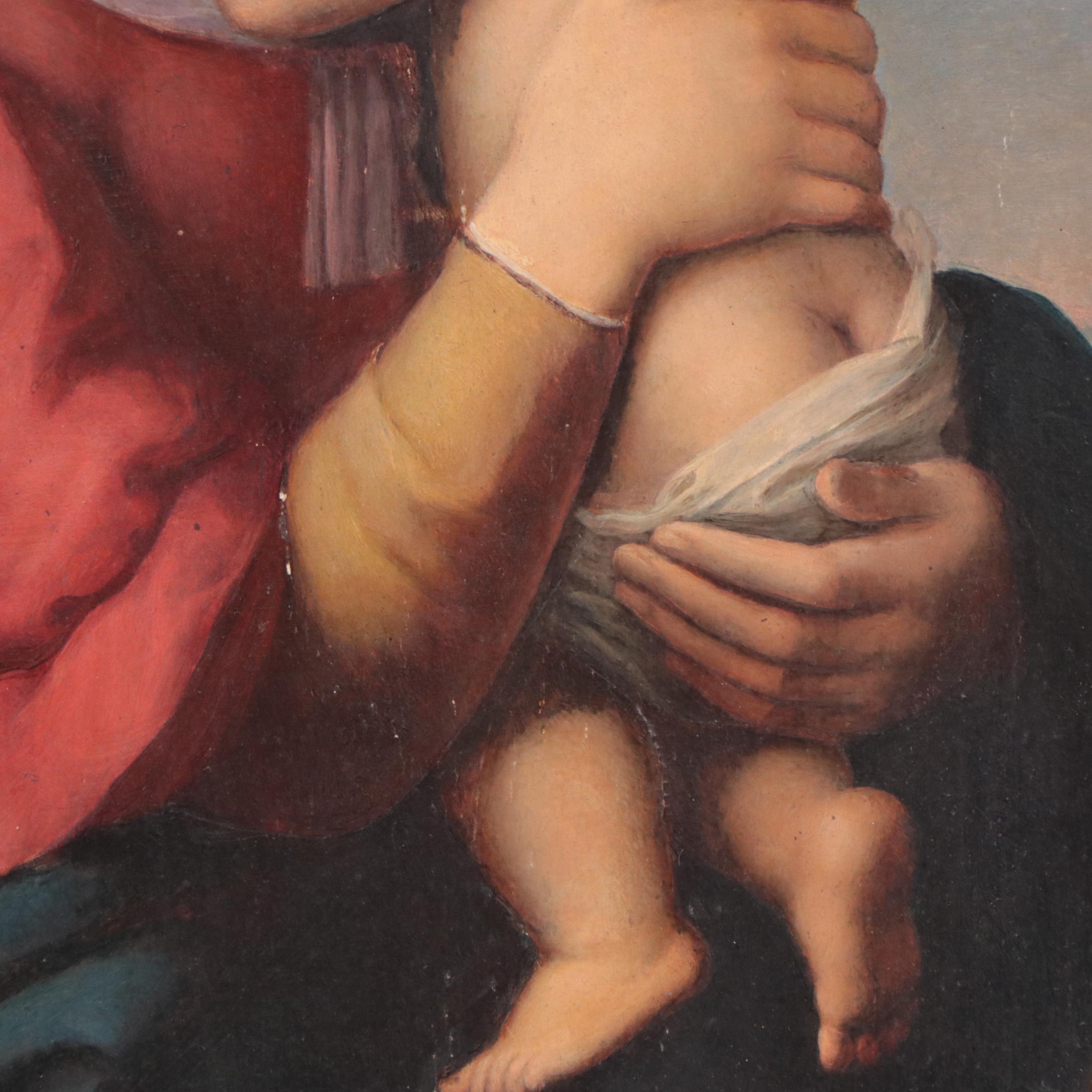 Oil Painting After "Tempi Madonna" by Raphael