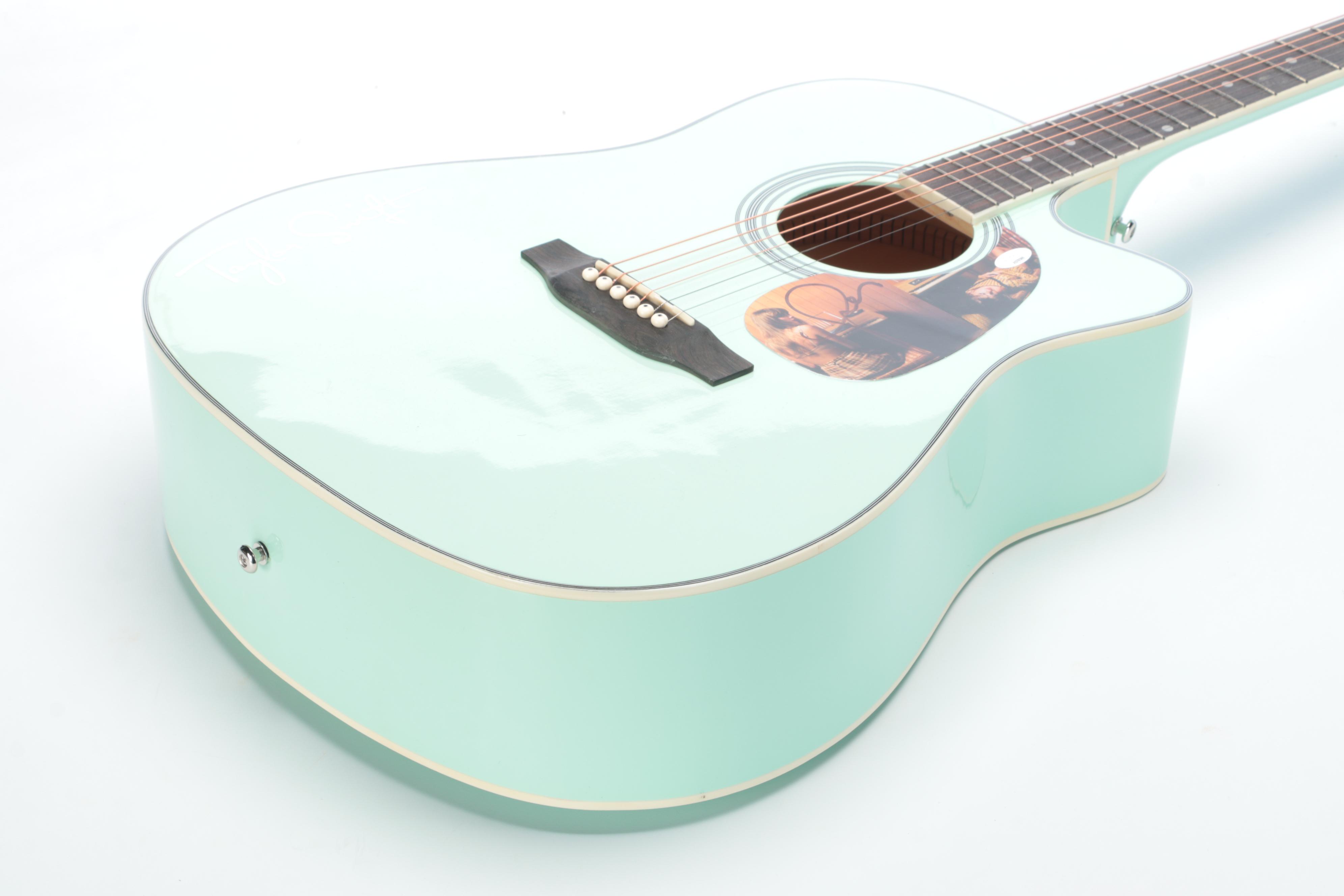 Signed Taylor Swift Mint Green Acoustic Guitar with Accessories
