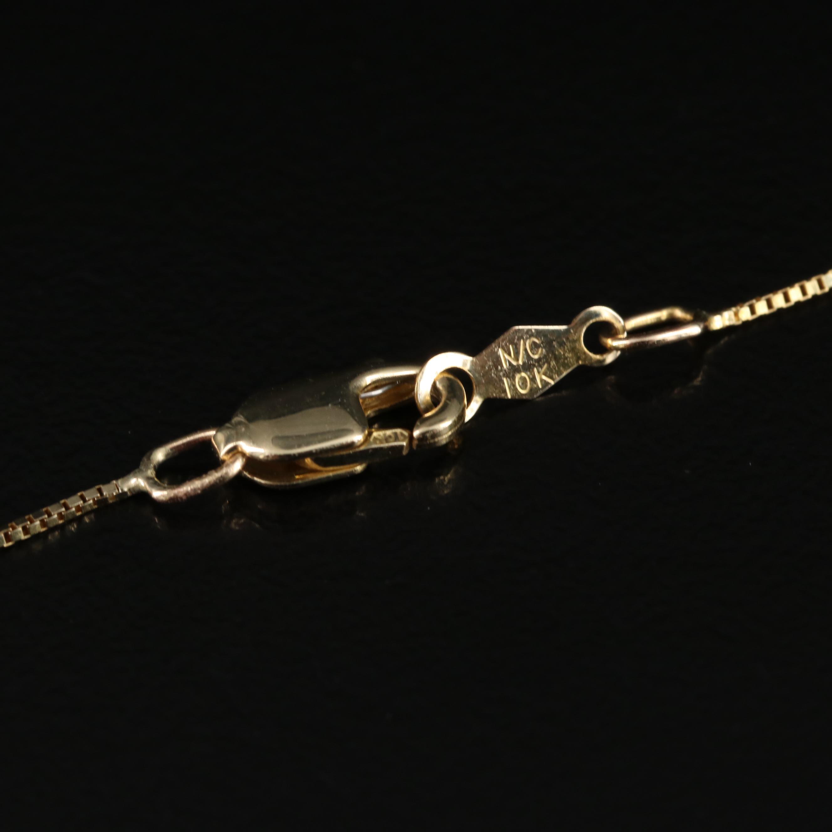 10K Pearl Solitaire Necklace