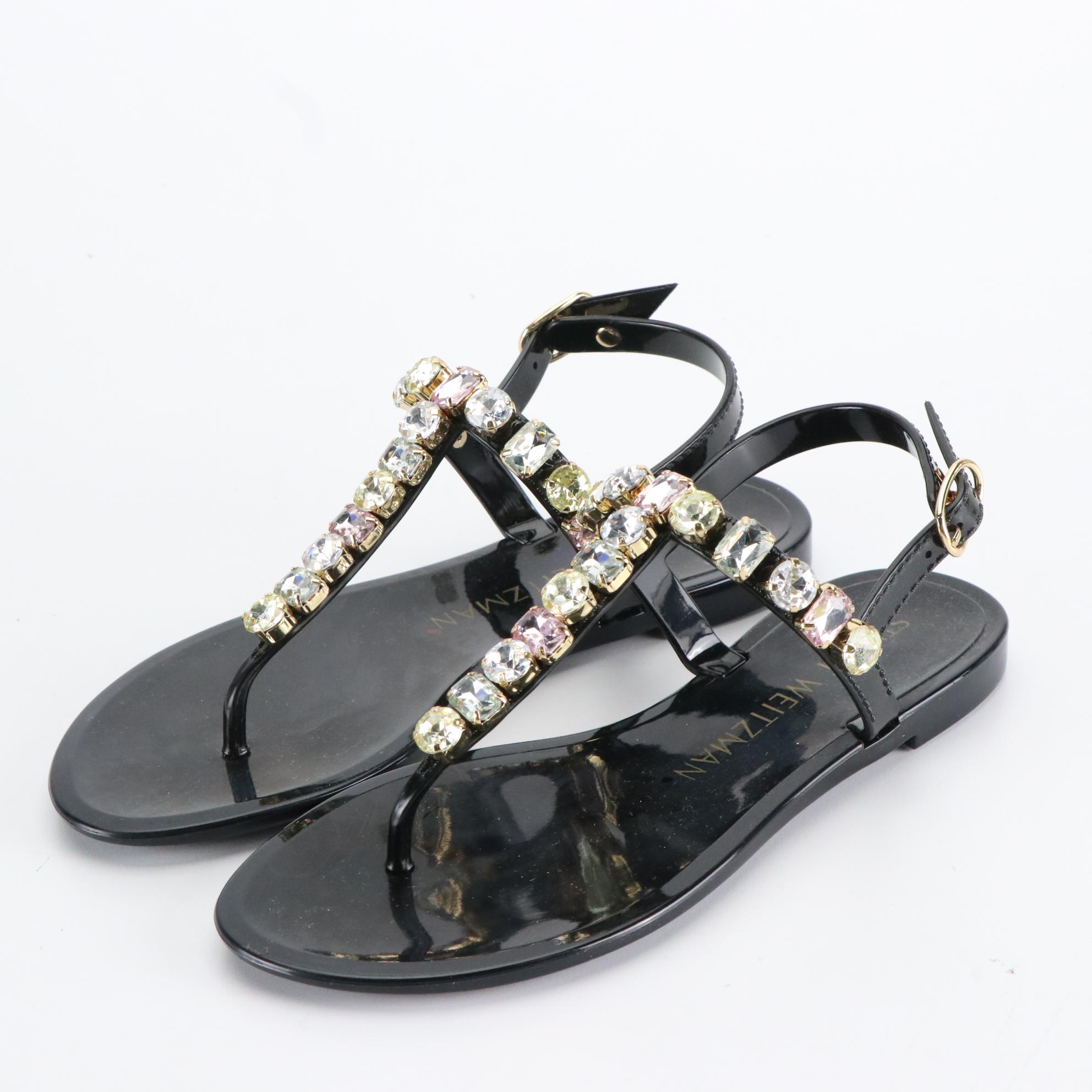 stuart weitzman jelly flats