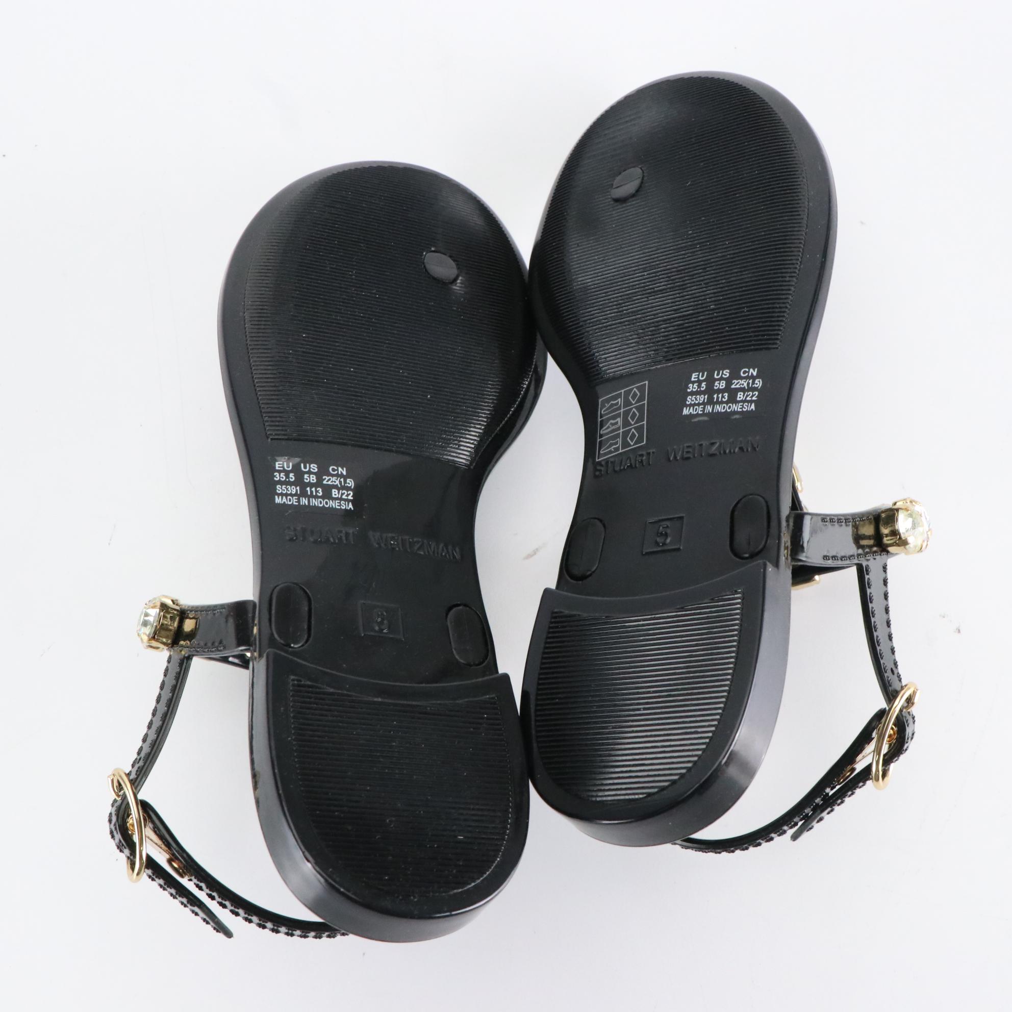 Stuart Weitzman Embellished Sandals and Jelly Flats in Boxes