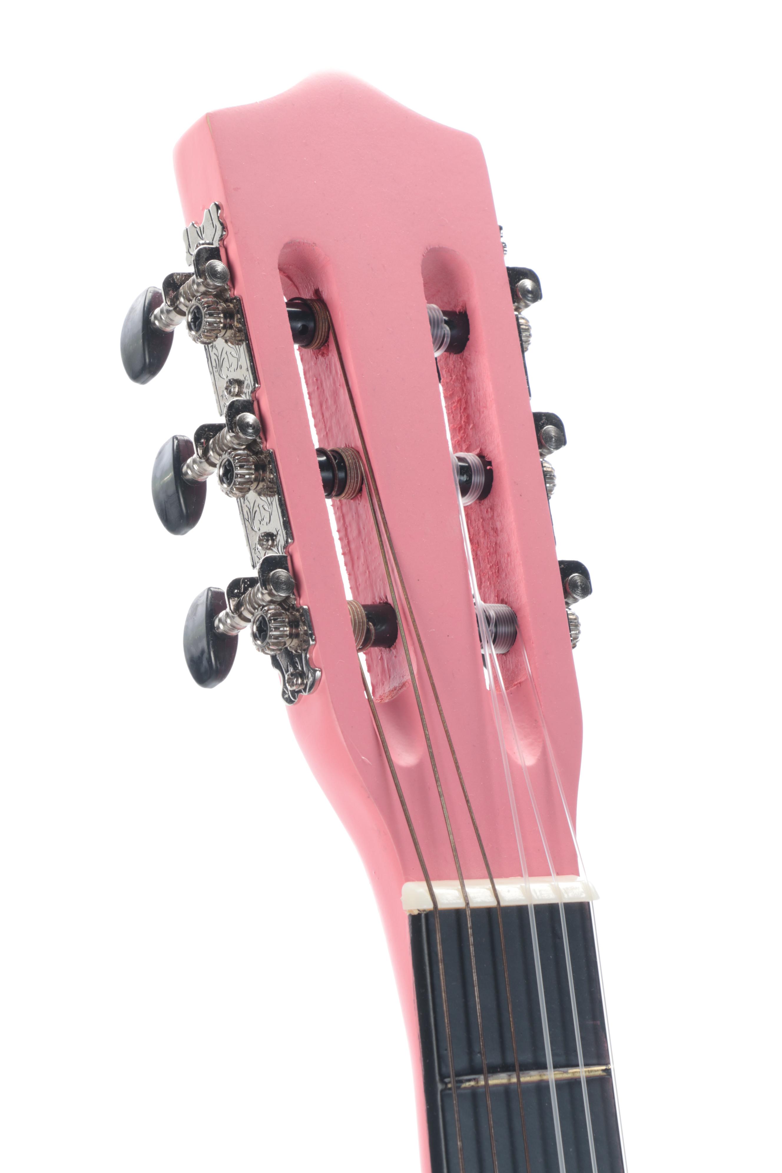 Taylor Swift Signed Pink Acoustic Guitar and Accessories