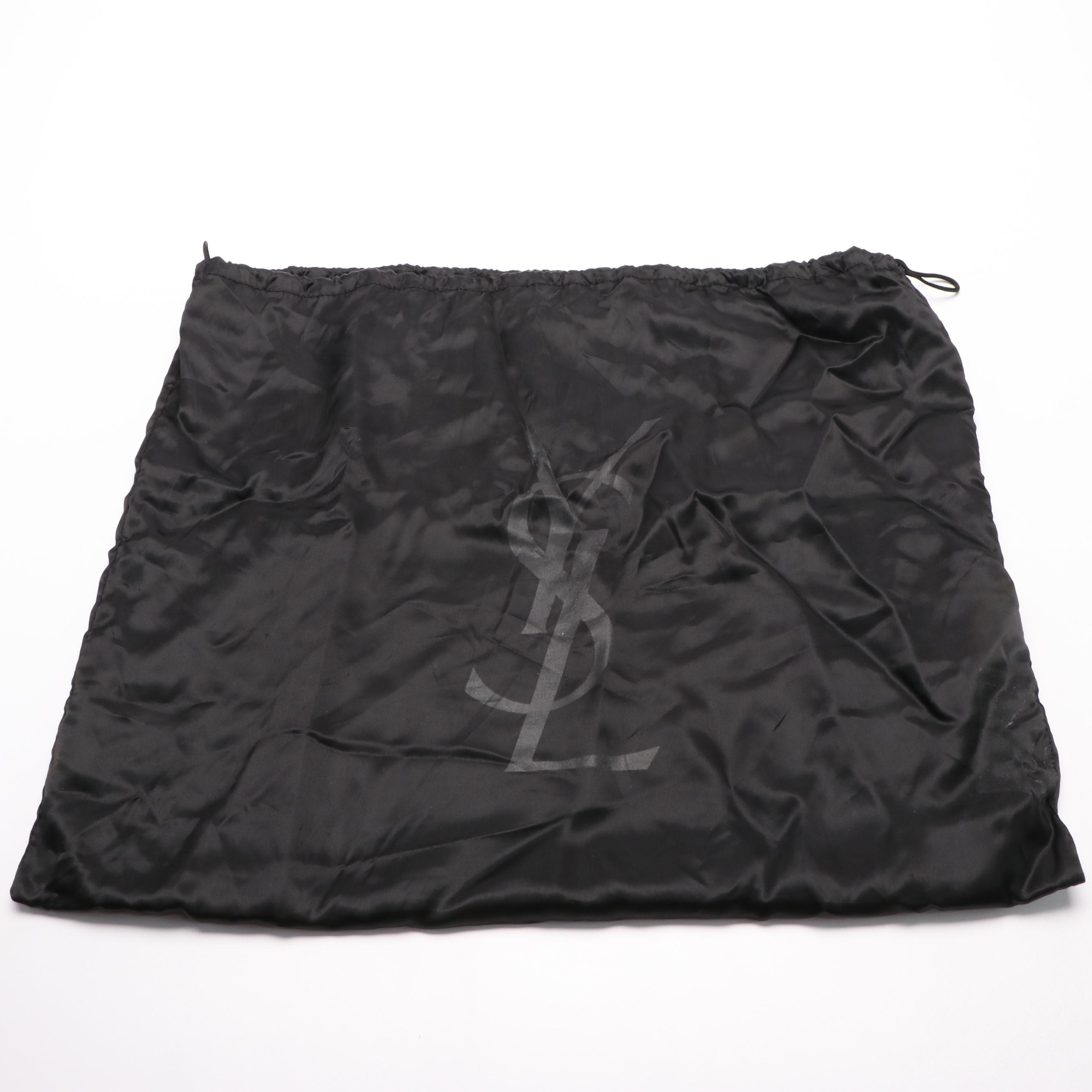 Saint Laurent Muse Two Way Leather with Canvas Handbag